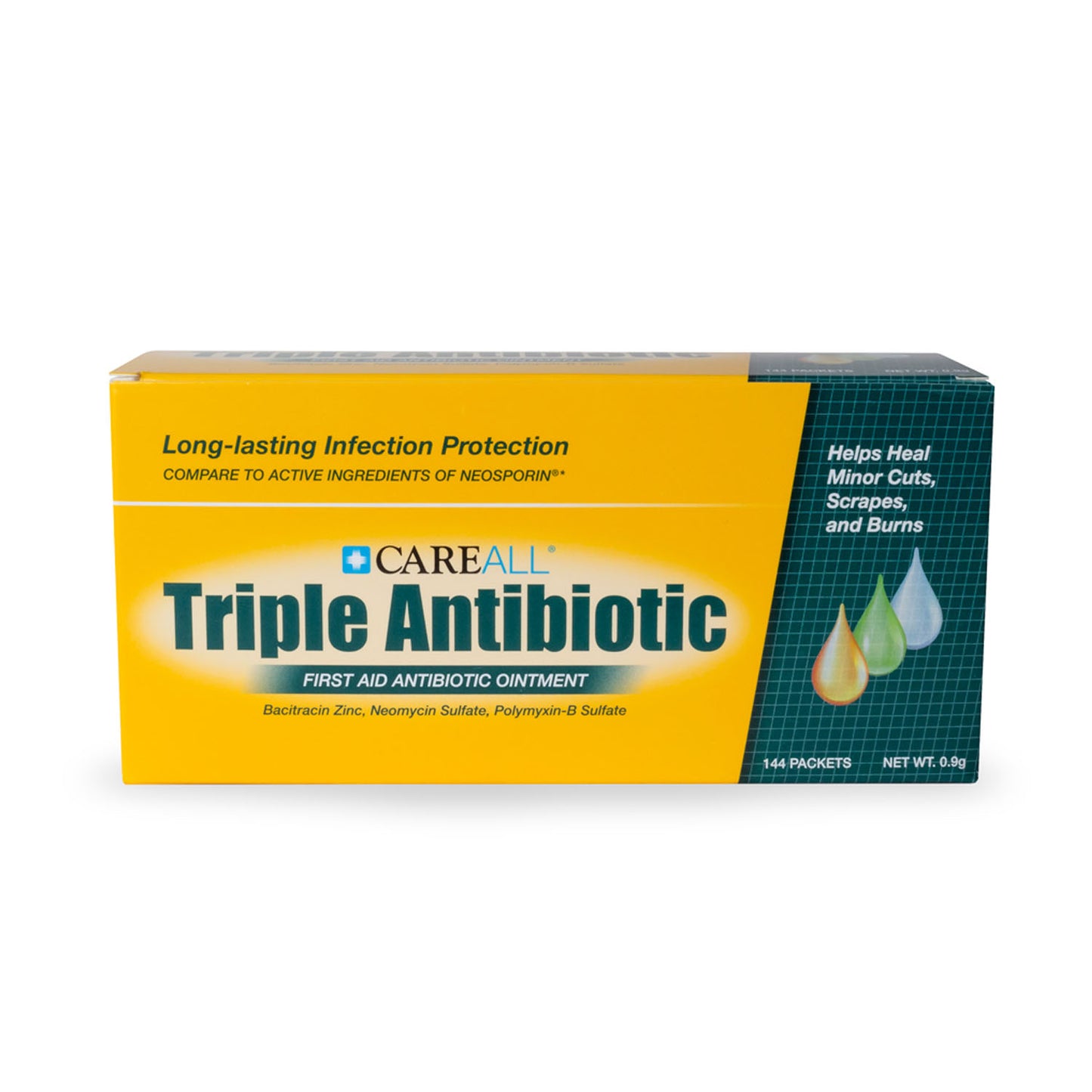 NEW WORLD IMPORTS CAREALL TRIPLE ANTIBIOTIC, 144 per box, 12 boxes per case