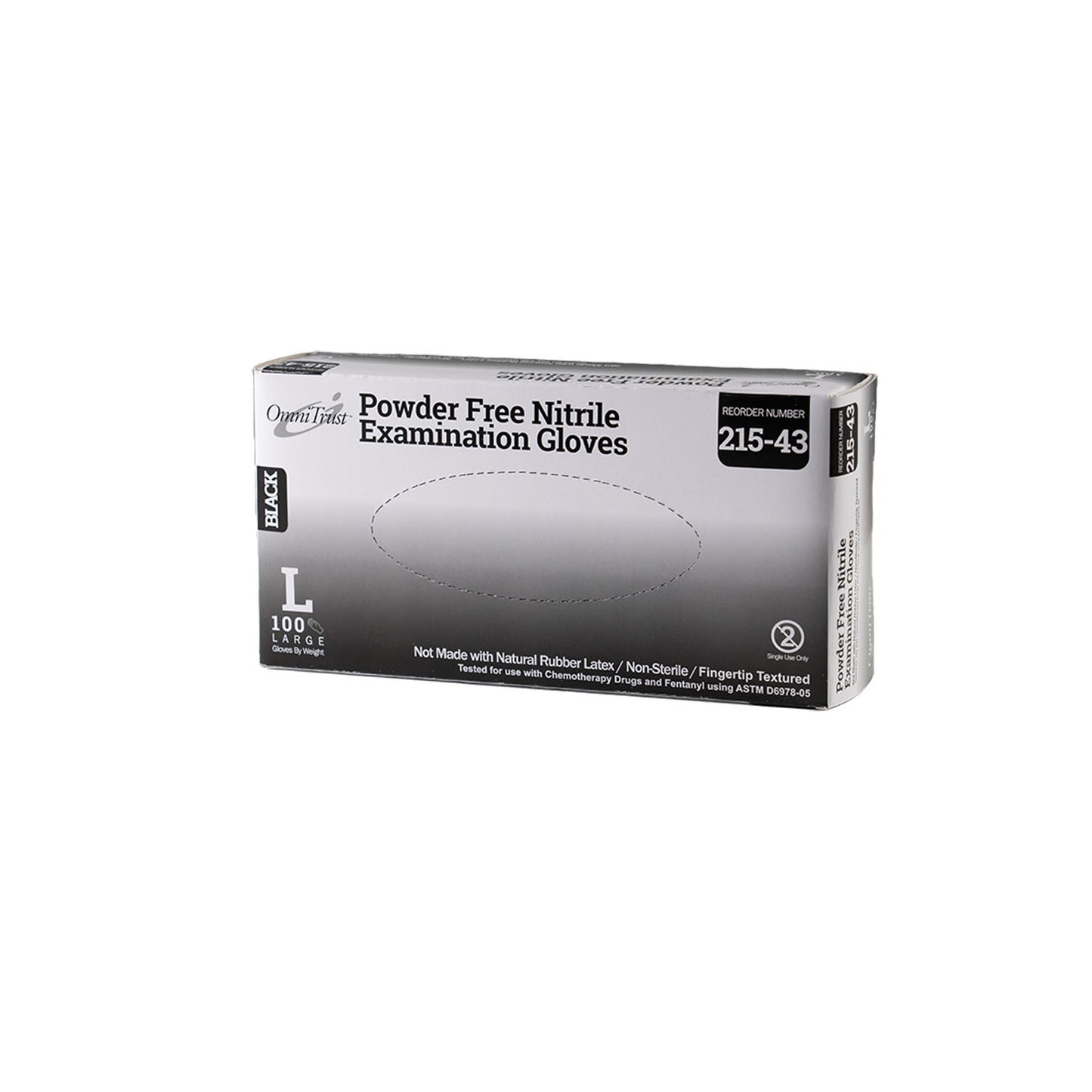 OMNI INTERNATIONAL OMNITRUST NITRILE POWDER FREE EXAMINATION GLOVE, 100 per box, 10 boxes per case