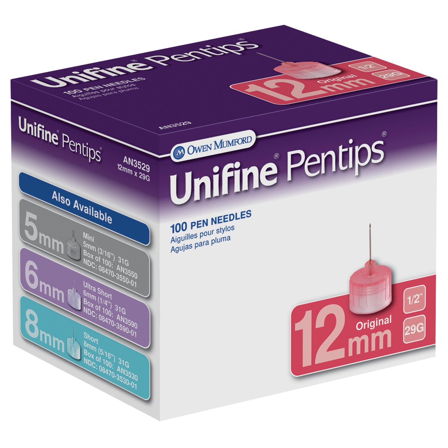 OWEN MUMFORD UNIFINE PENTIPS, 100 per box