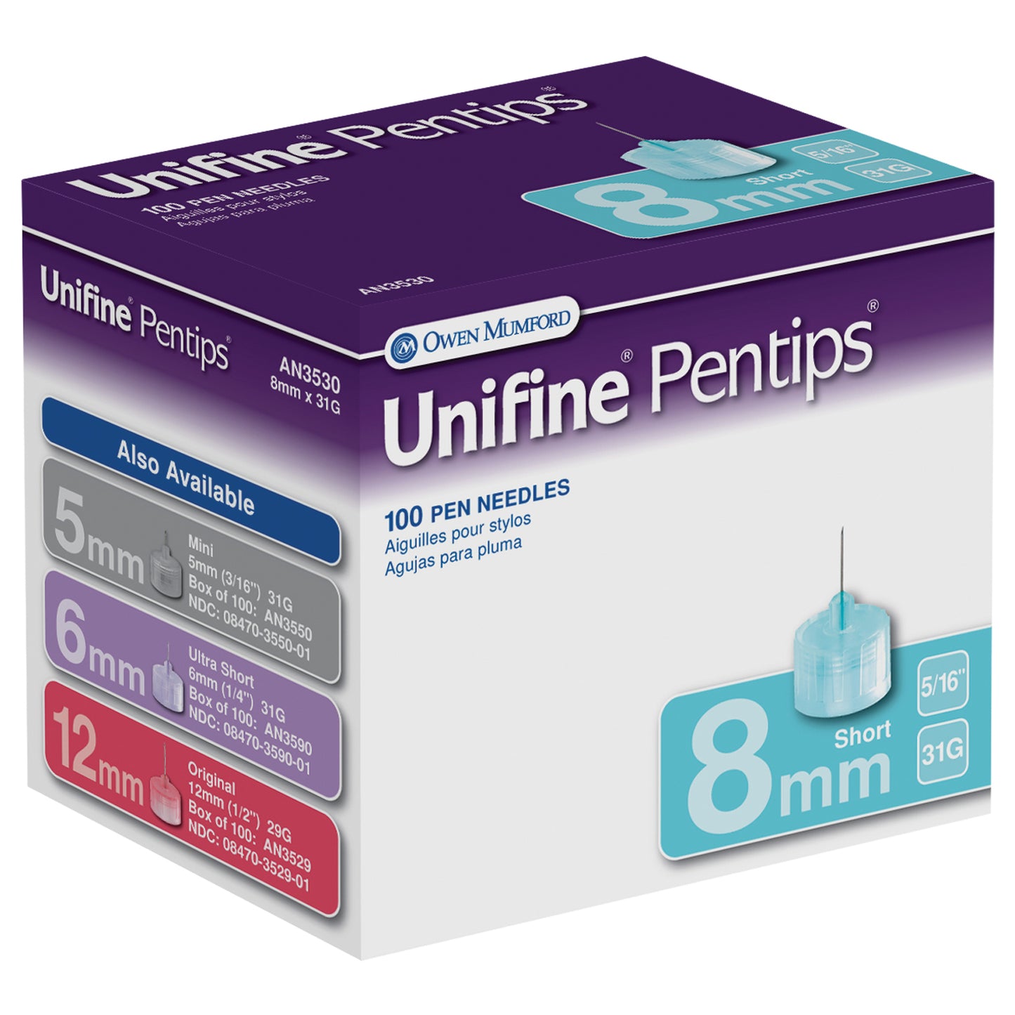 OWEN MUMFORD UNIFINE PENTIPS, 100 per box