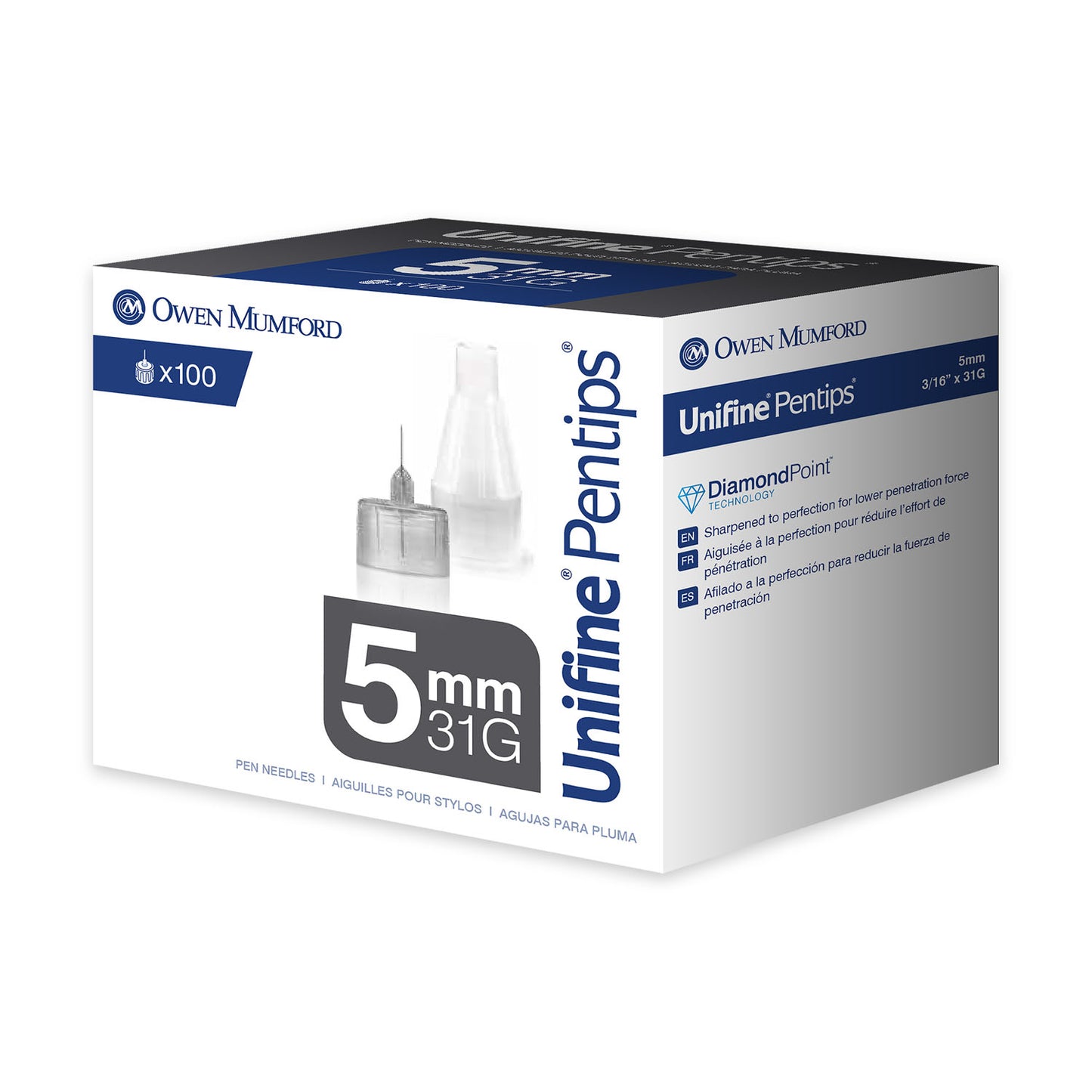OWEN MUMFORD UNIFINE PENTIPS, 100 per box