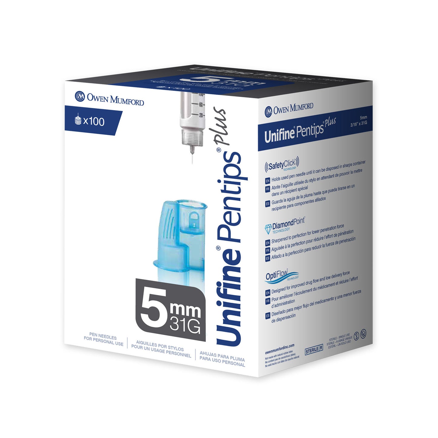 OWEN MUMFORD UNIFINE PENTIPS, 100 per box