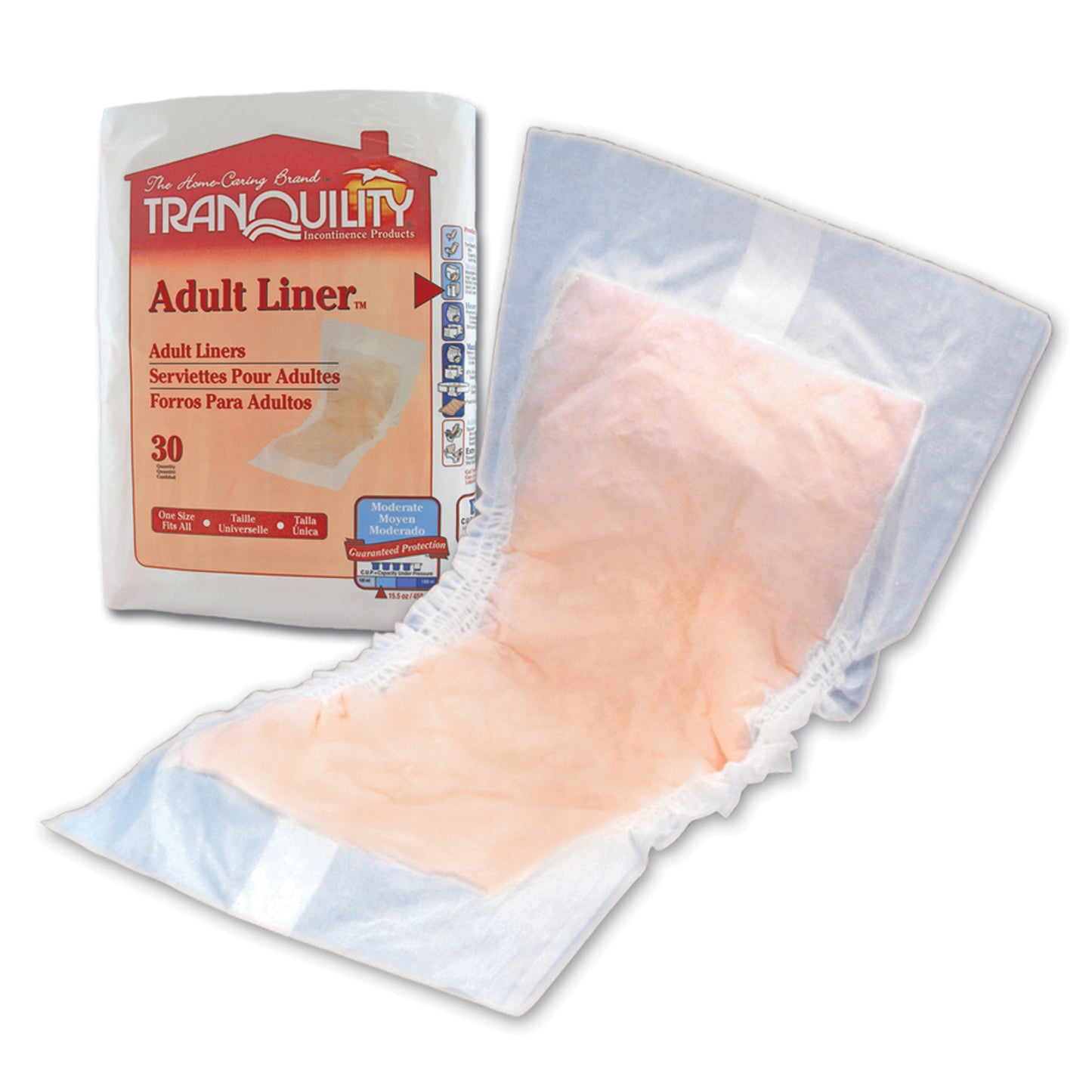 PRINCIPLE BUSINESS TRANQUILITY SLIMLINE ADULT LINER, 30 per pack, 4 packs per case