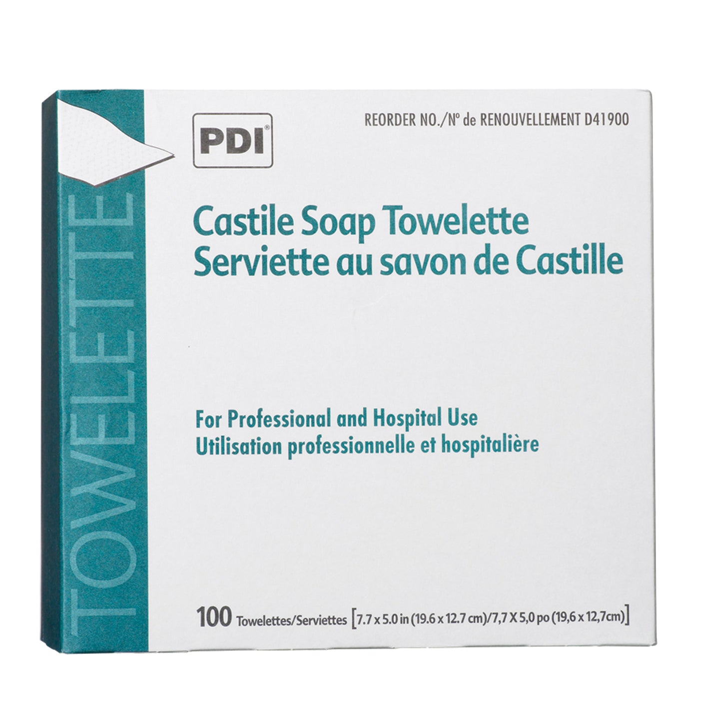 PDI CASTILE SOAP TOWELETTE, 1 per pack, 100 packs per box, 10 boxes per case