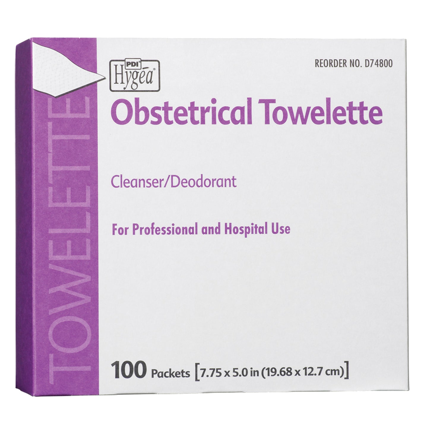 PDI HYGEA OBSTETRICAL TOWELETTE, 1 per pack, 100 packs per box, 10 boxes per case