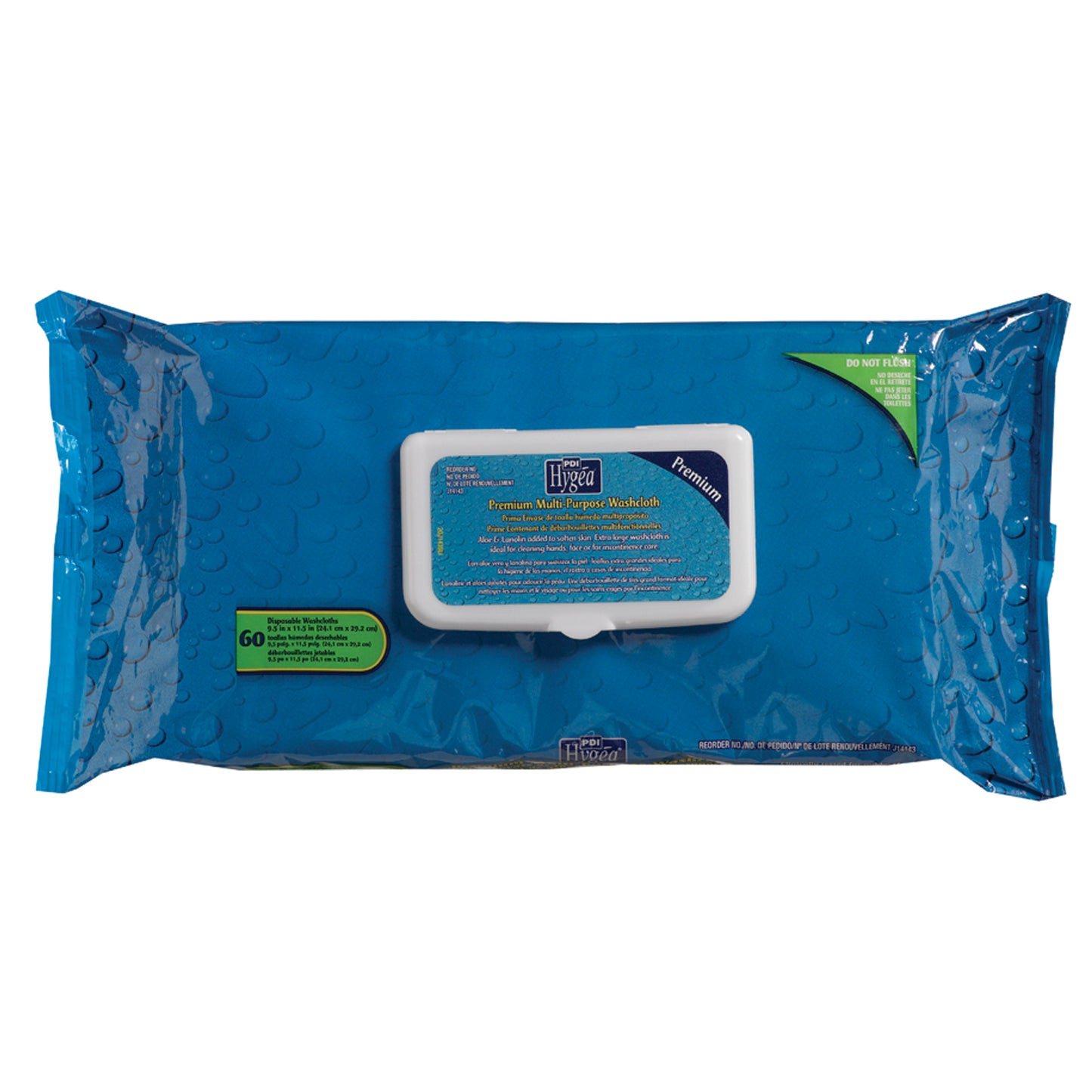 PDI HYGEA MULTIPURPOSE WASHCLOTHS, 60 per pack, 6 packs per case