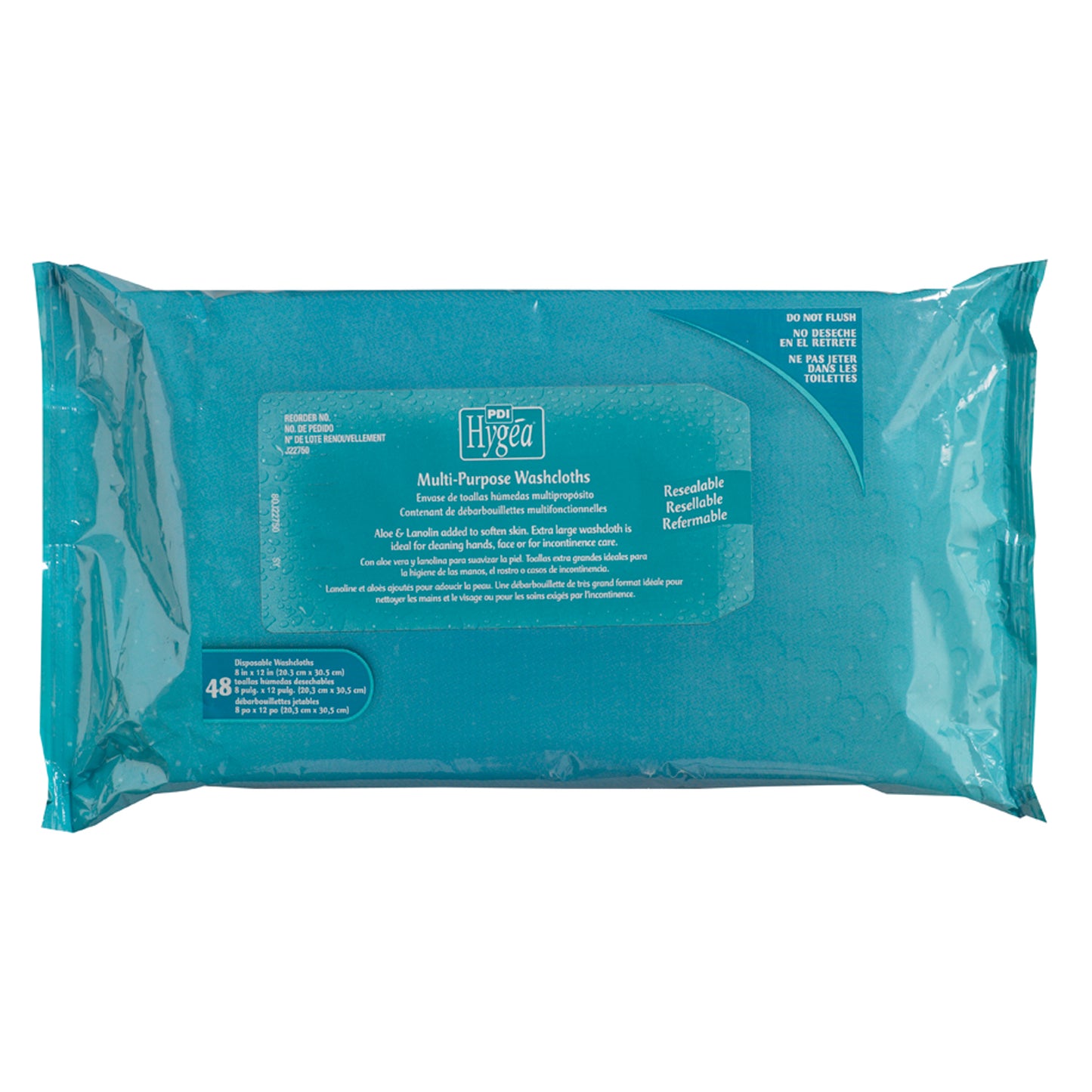PDI HYGEA MULTIPURPOSE WASHCLOTHS, 48 per pack, 12 packs per case