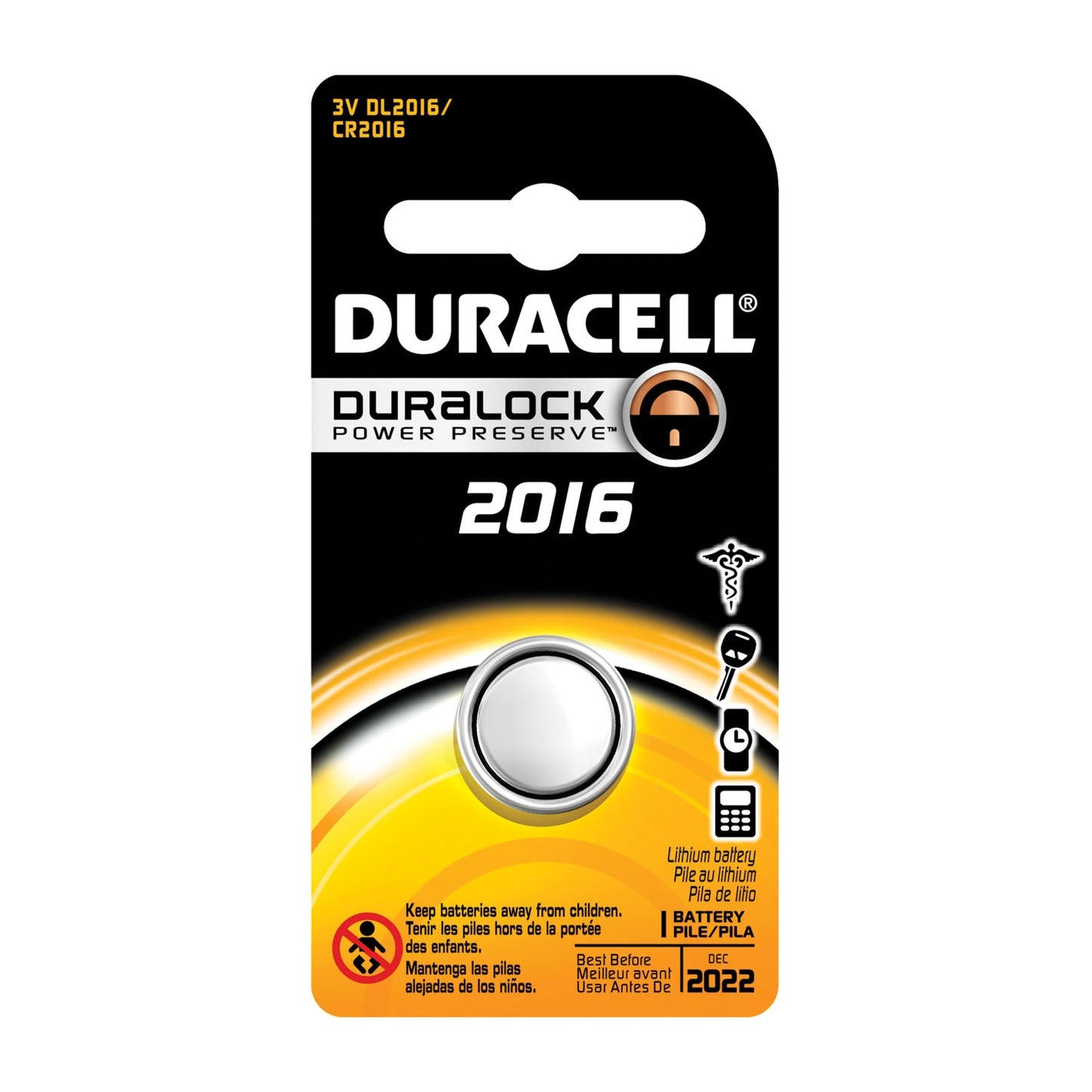 DURACELL ELECTRONIC WATCH BATTERY, 6 per box