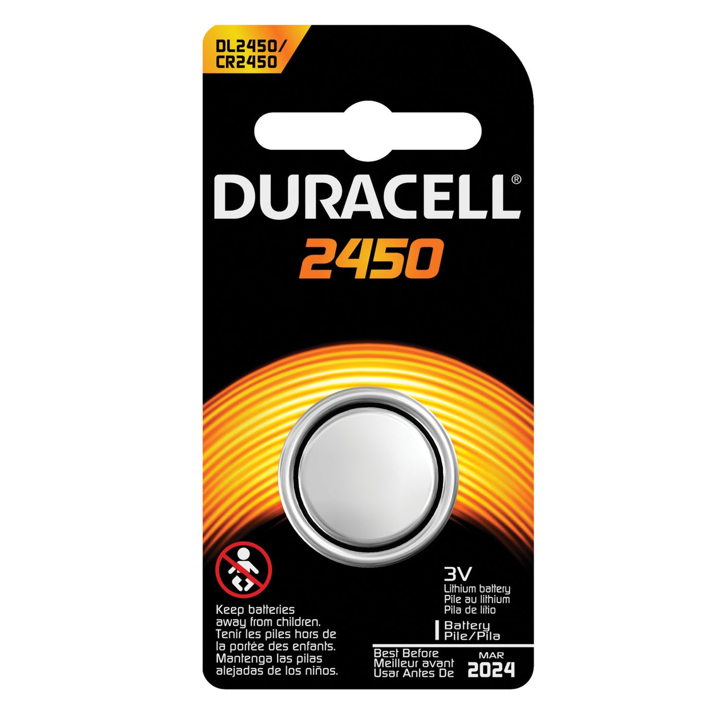 DURACELL PROCELL LITHIUM BATTERY, 6 per box