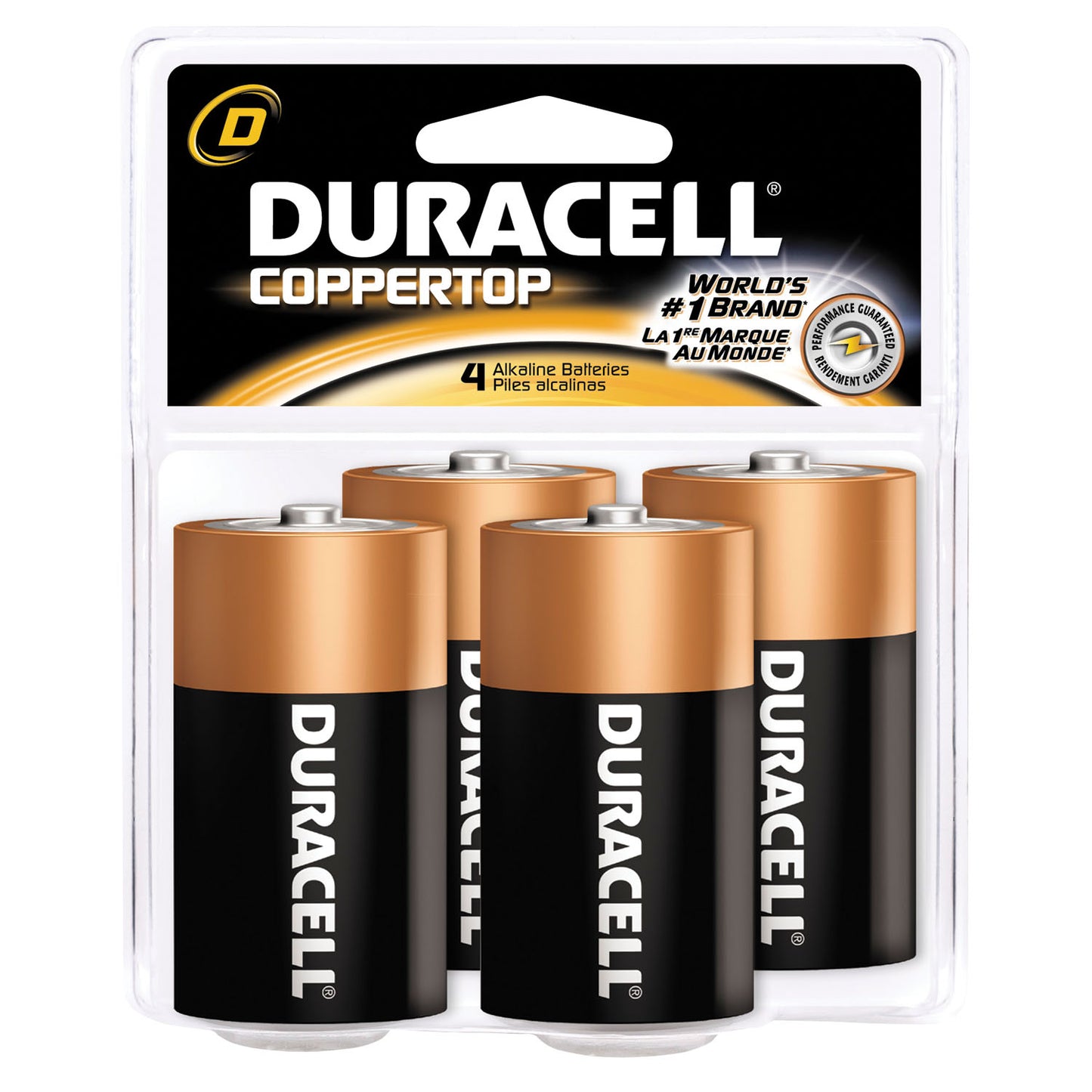 DURACELL COPPERTOP ALKALINE RETAIL BATTERY WITH DURALOCK POWER PRESERVE TECHNOLOGY, 12 packs per case