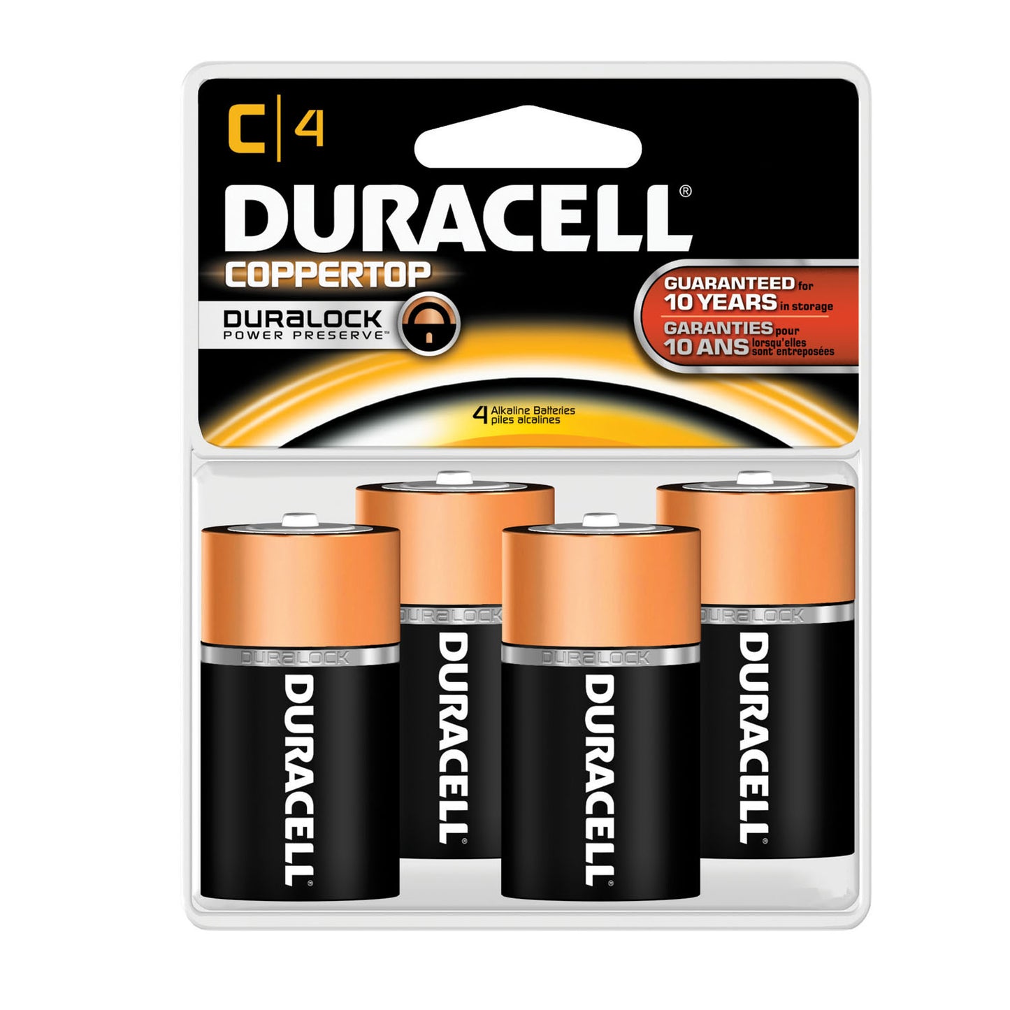 DURACELL COPPERTOP ALKALINE RETAIL BATTERY WITH DURALOCK POWER PRESERVE TECHNOLOGY, 18 packs per case