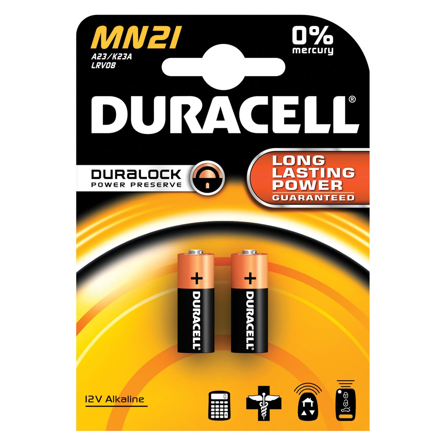 DURACELL COPPERTOP ALKALINE RETAIL BATTERY WITH DURALOCK POWER PRESERVE TECHNOLOGY, 6 packs per box