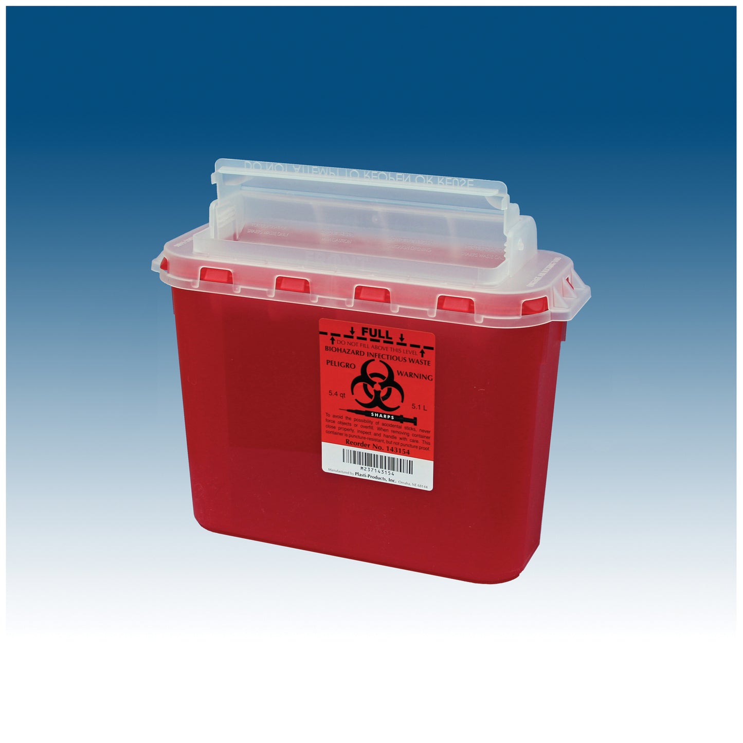 PLASTI WALL MOUNTED SHARPS DISPOSAL SYSTEM, 10 per box, 2 boxes per case
