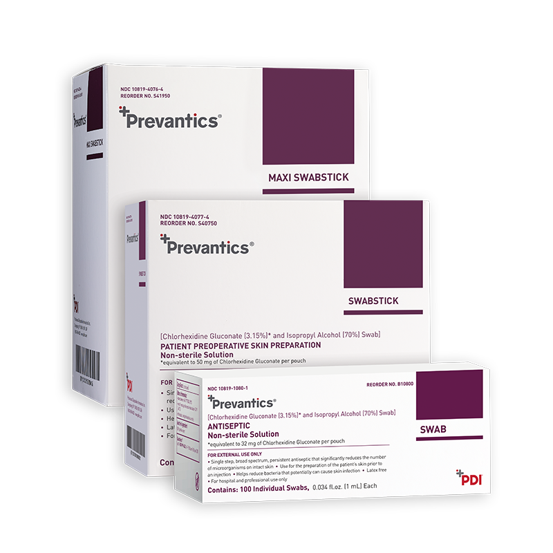 PDI PREVANTICS PREINJECTION PREP SWABS, 500 per case