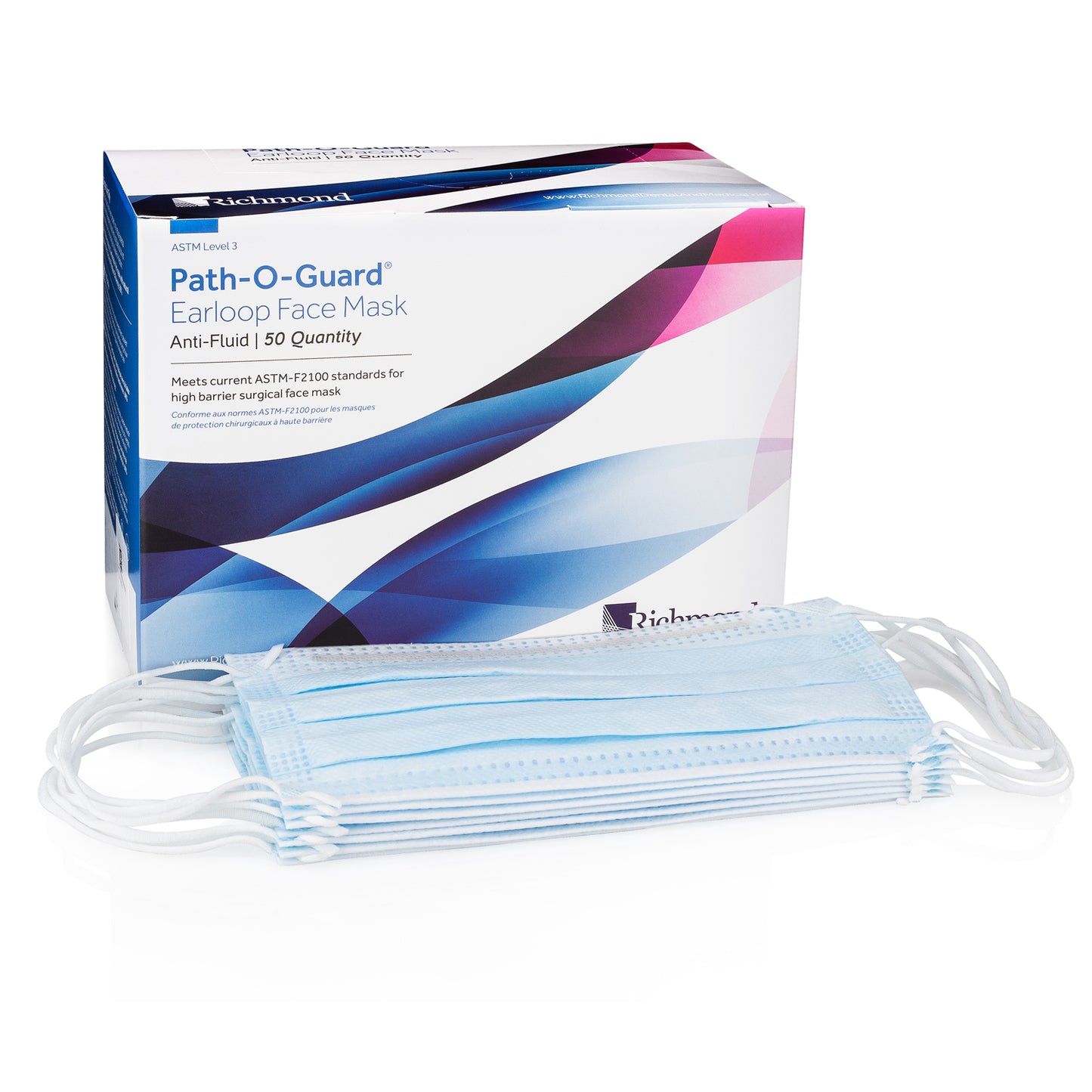RICHMOND PATH-O-GUARD EARLOOP FACE MASK, 50 per box, 6 boxes per case