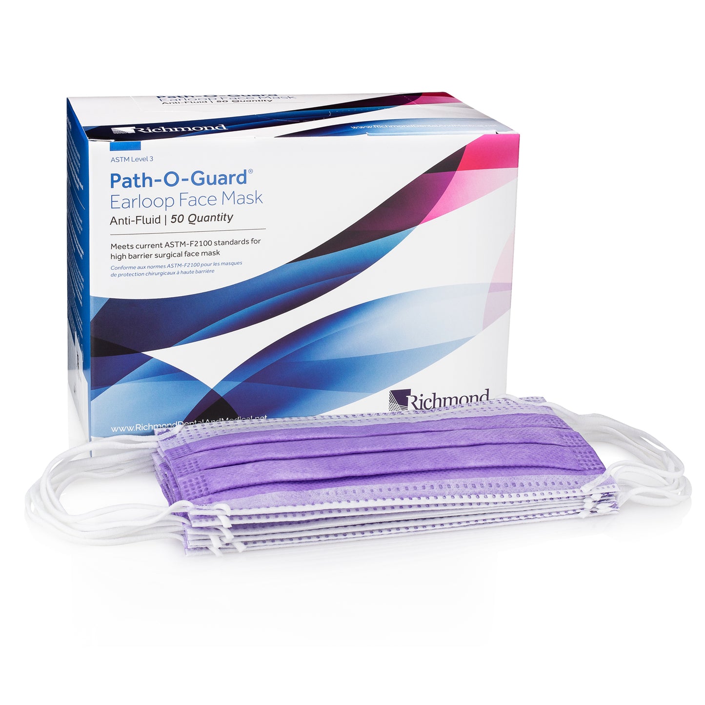 RICHMOND PATH-O-GUARD EARLOOP FACE MASK, 50 per box, 6 boxes per case