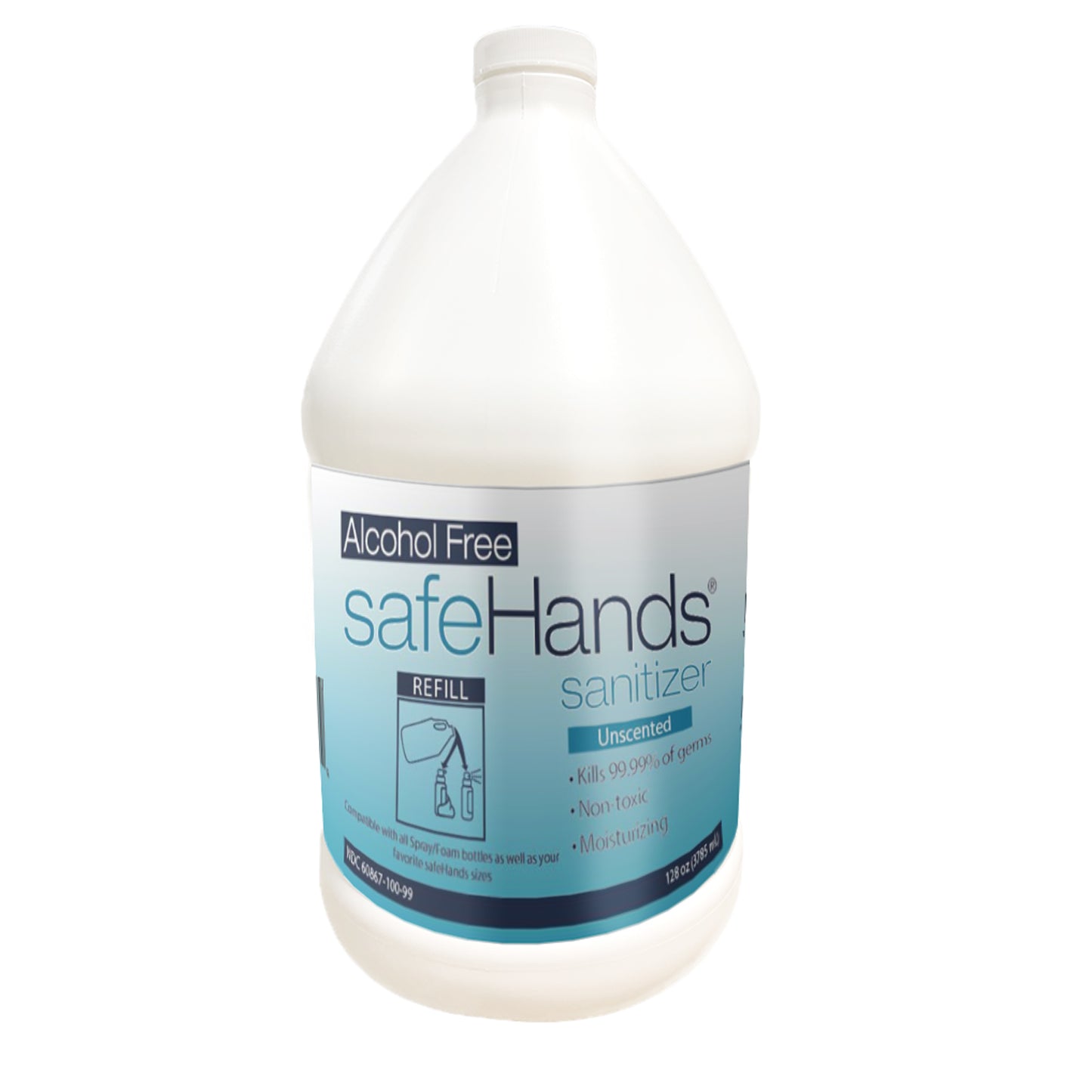 SAFEHANDS UNSCENTED HAND SANITIZER, 4 per case