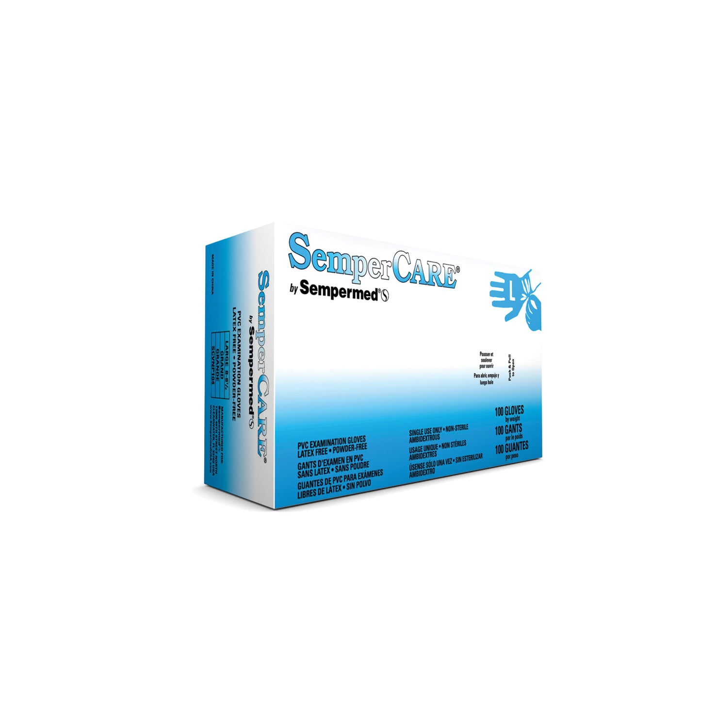 HARPS USA SEMPERCARE VINYL GLOVE, 100 per box, 10 boxes per case