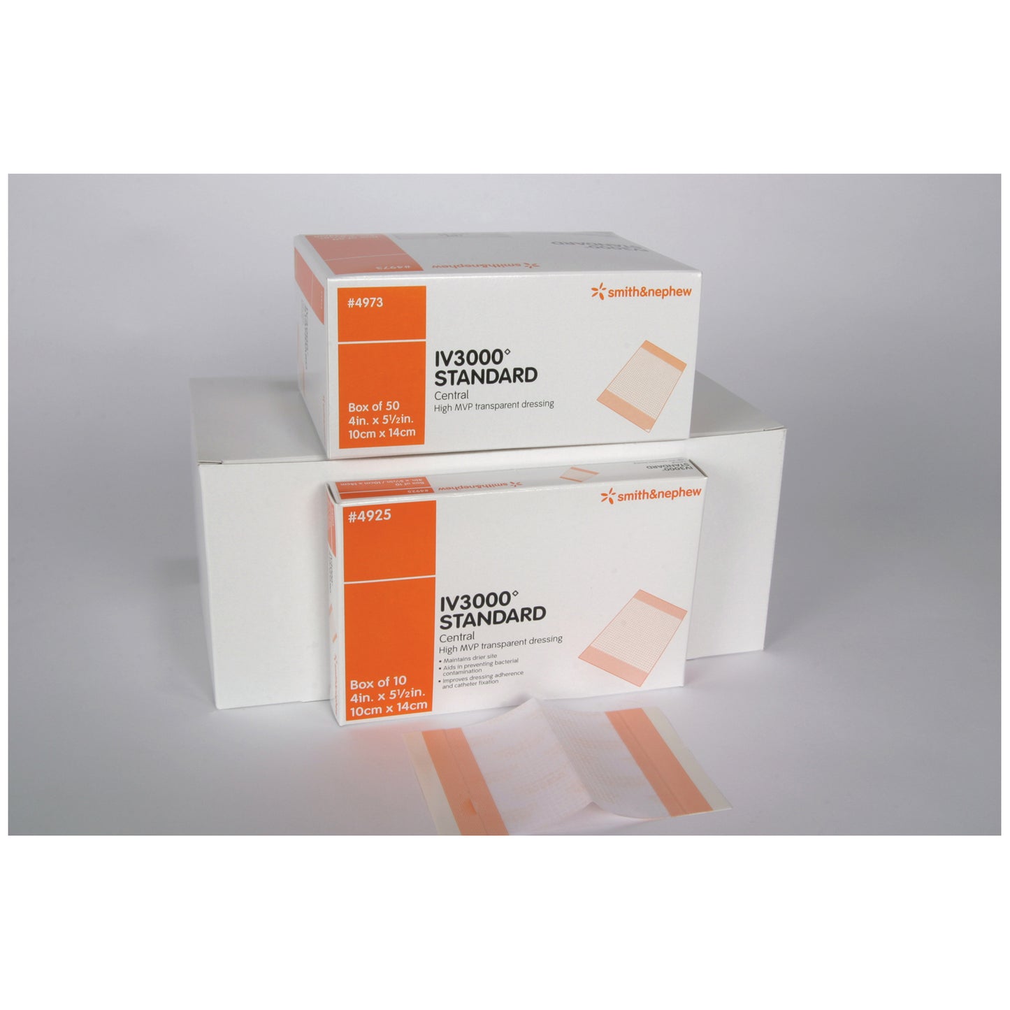 SMITH & NEPHEW OPSITE IV3000 TRANSPARENT ADHESIVE FILM DRESSINGS, 10 per box, 10 boxes per case