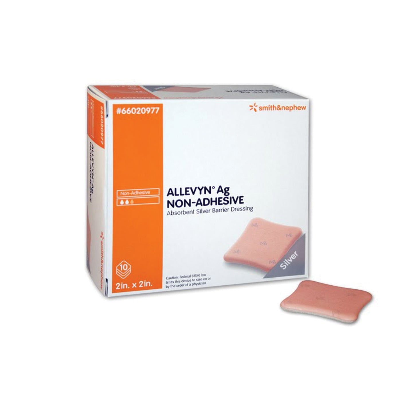 SMITH & NEPHEW ALLEVYN AG NON-ADHESIVE DRESSINGS, 10 per box, 6 boxes per case