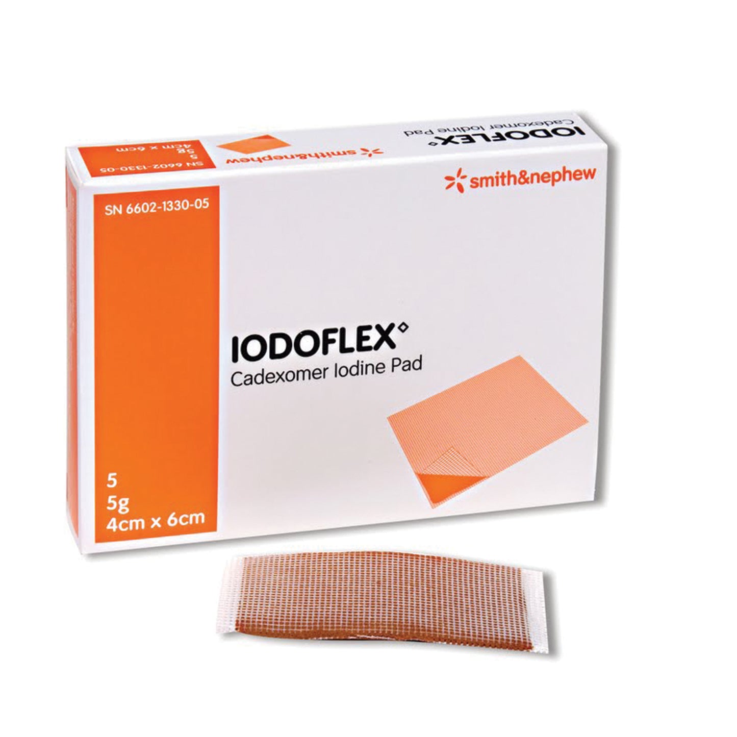 SMITH & NEPHEW IODOFLEX WOUND GEL PADS, 5 per box, 12 boxes per case