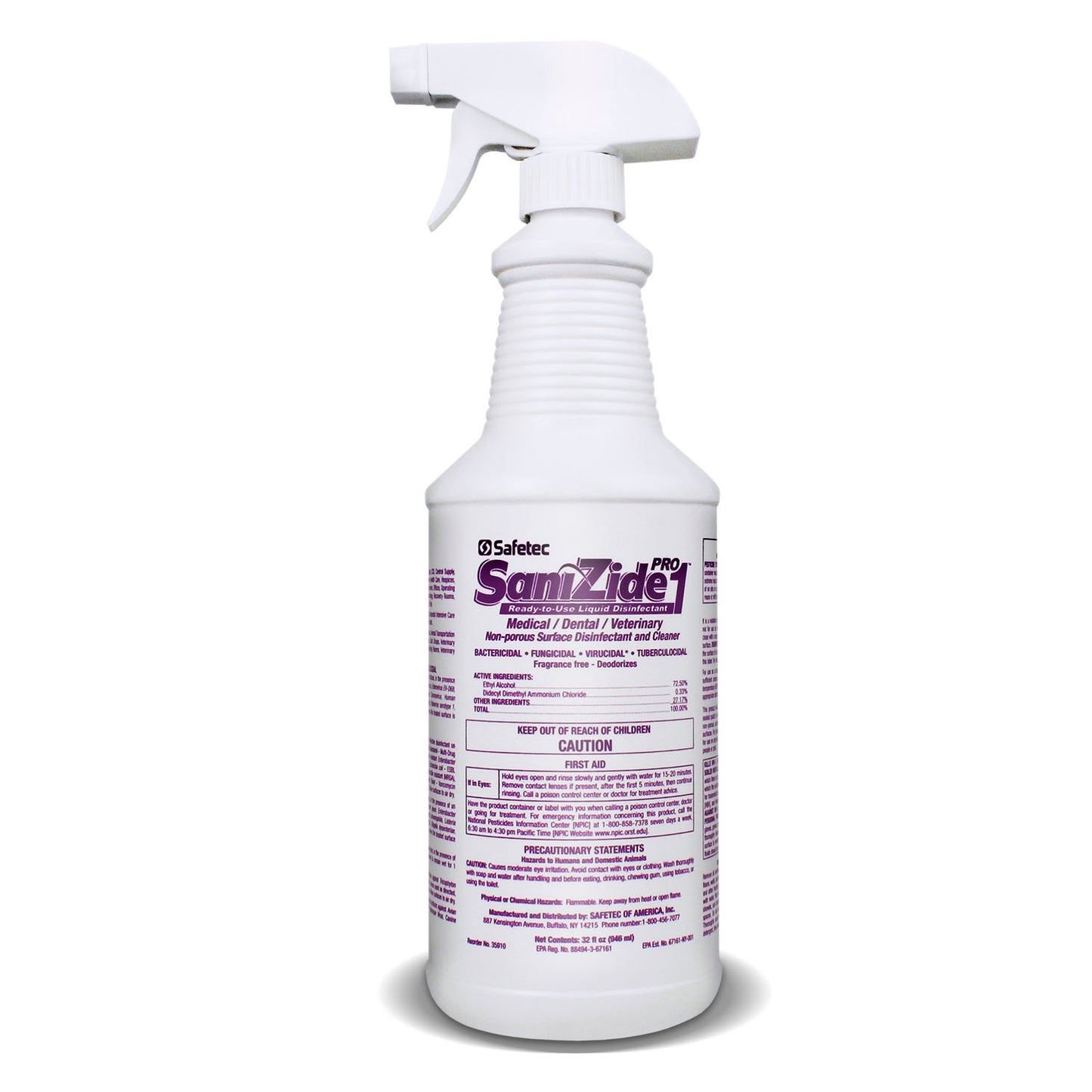SAFETEC SANIZIDE PRO 1 SURFACE DISINFECTANT, 6 per case
