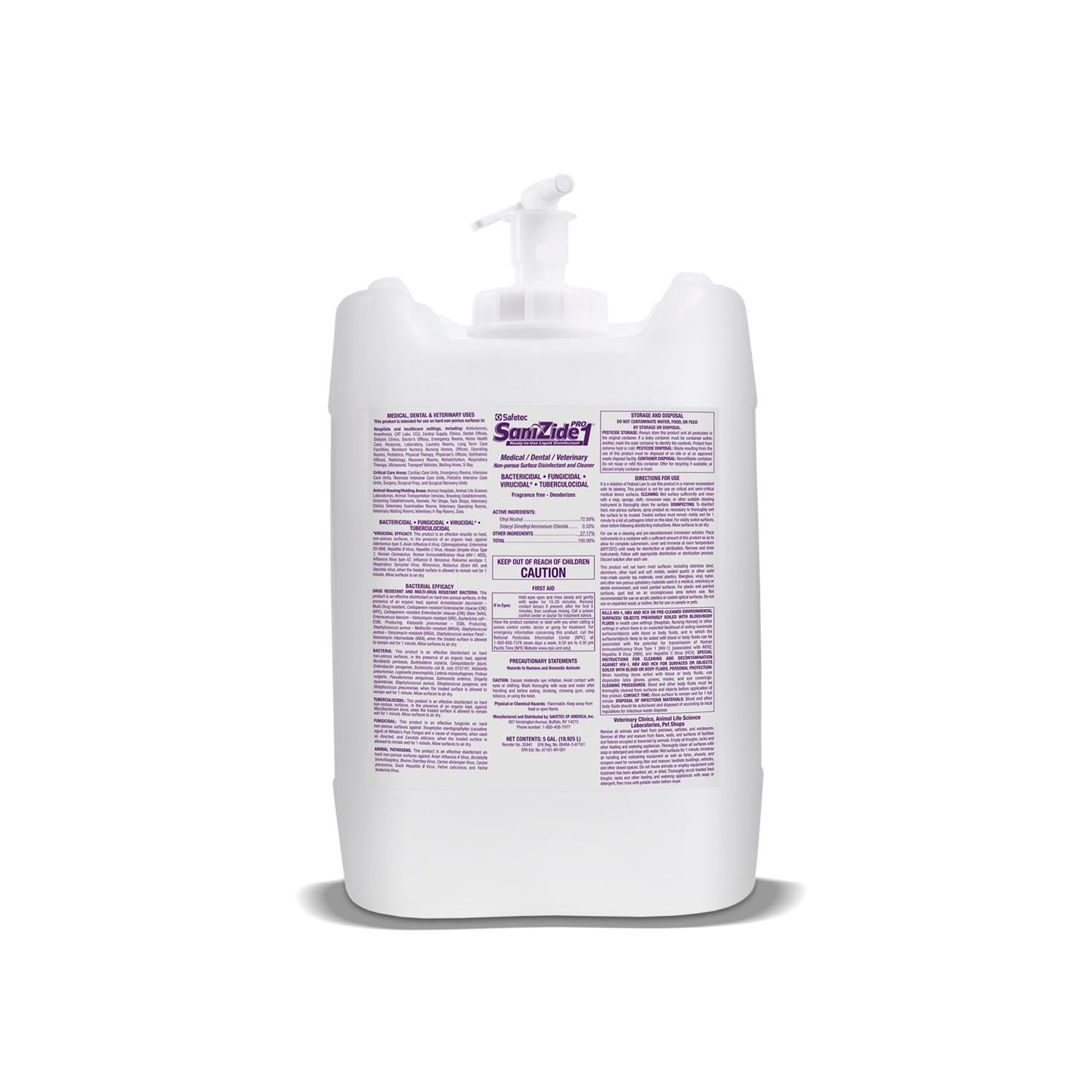 SAFETEC SANIZIDE PRO 1 SURFACE DISINFECTANT