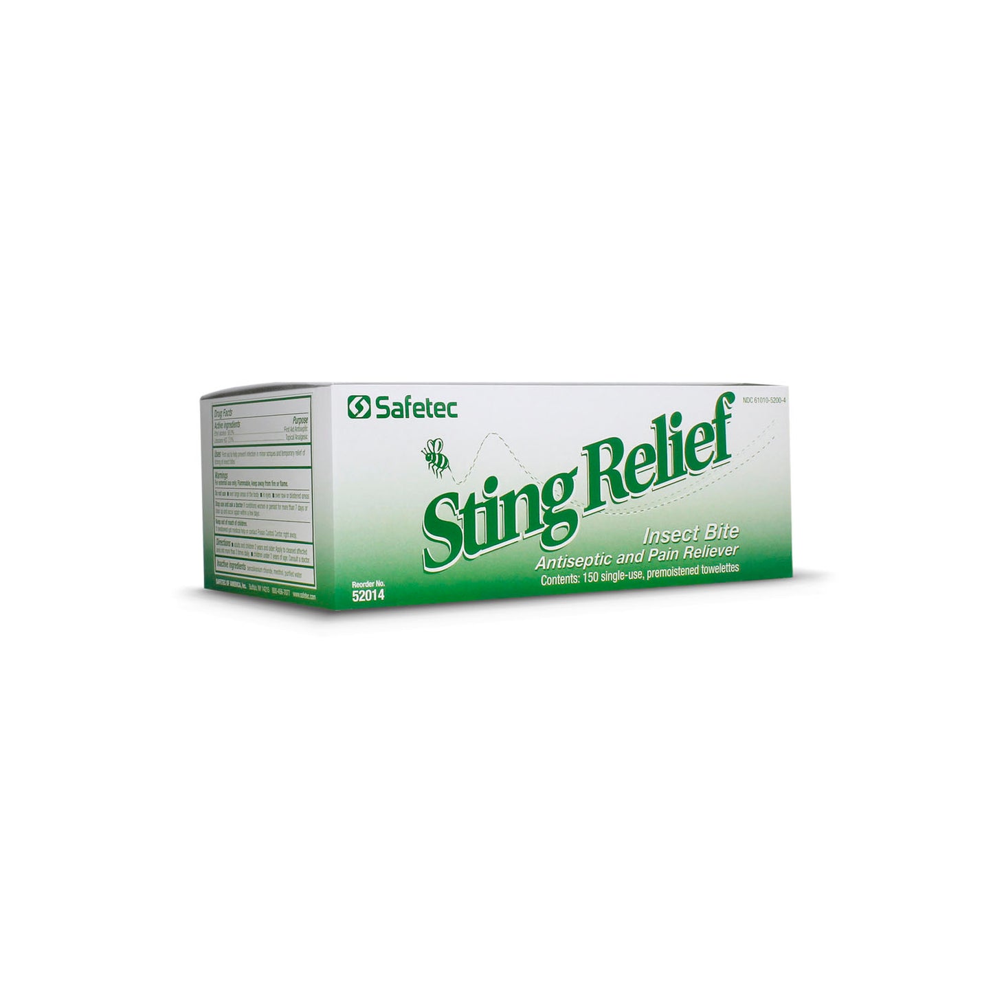 SAFETEC STING RELIEF, 150 per box, 20 boxes per case