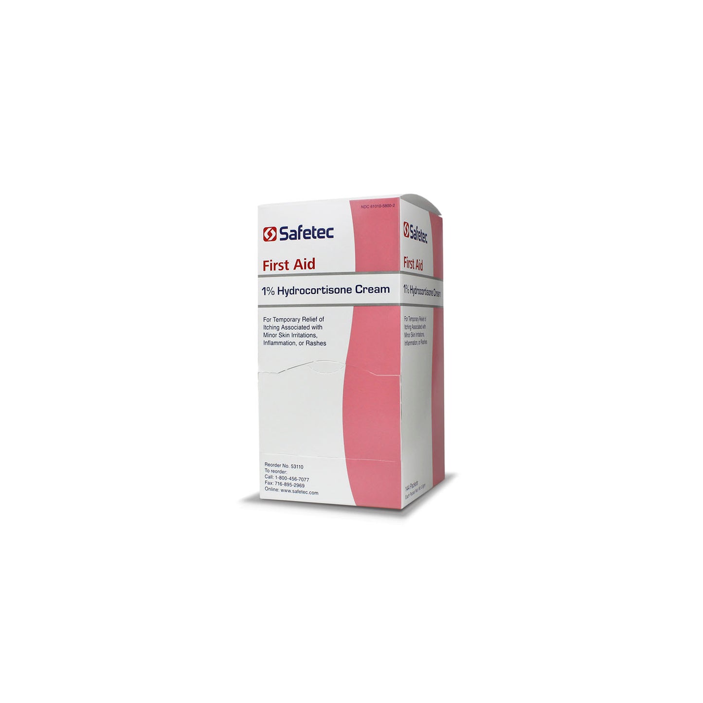 SAFETEC HYDROCORTISONE CREAM, 144 per box, 12 boxes per case