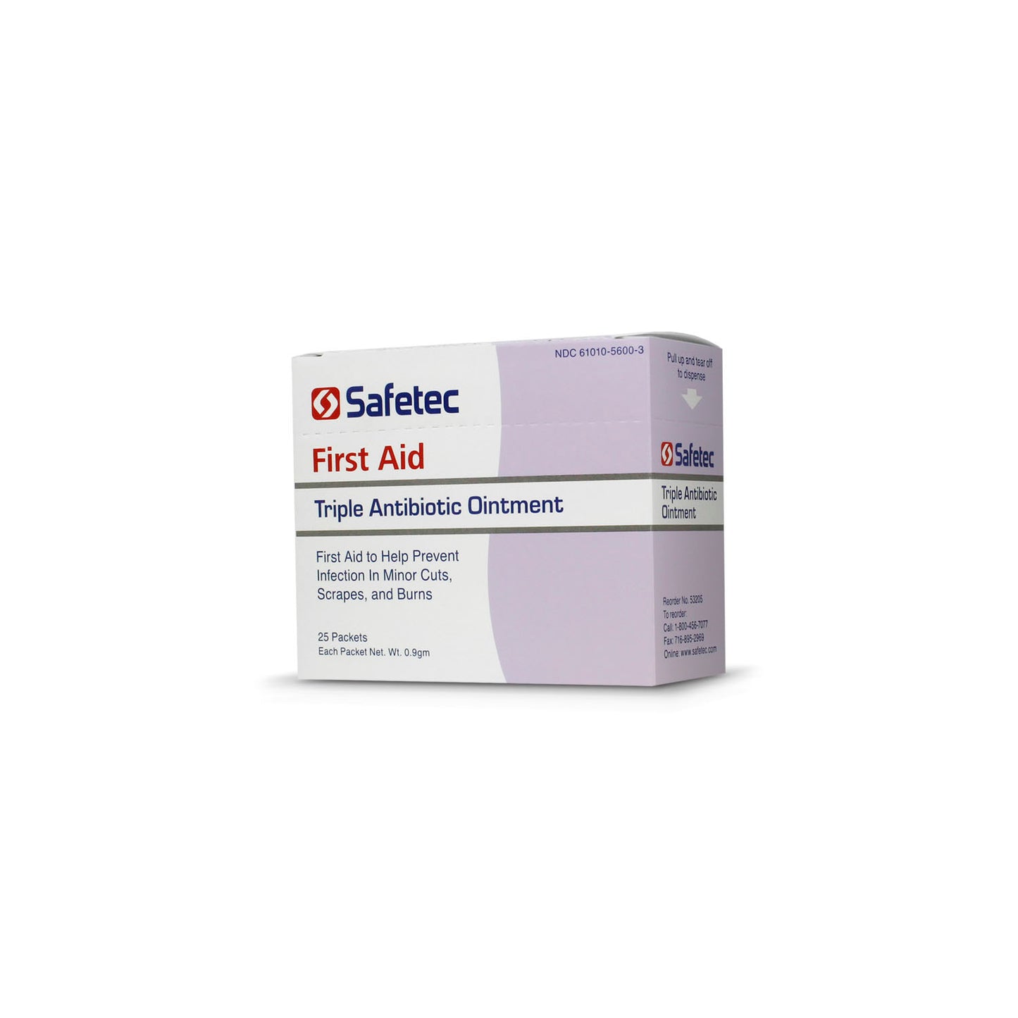 SAFETEC TRIPLE ANTIBIOTIC OINTMENTS, 25 per box, 36 boxes per case