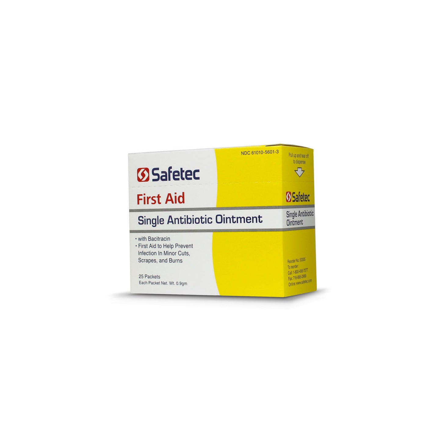 SAFETEC SINGLE ANTIBIOTIC OINTMENT WITH BACITRACIN ZINC, 36 boxes per case