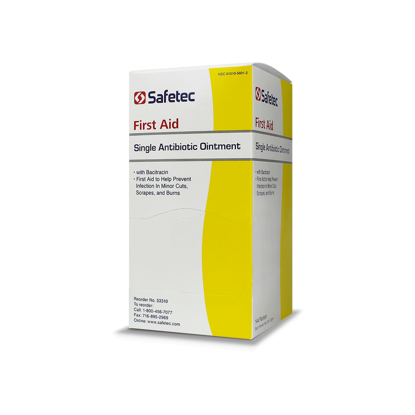 SAFETEC SINGLE ANTIBIOTIC OINTMENT WITH BACITRACIN ZINC, 12 boxes per case
