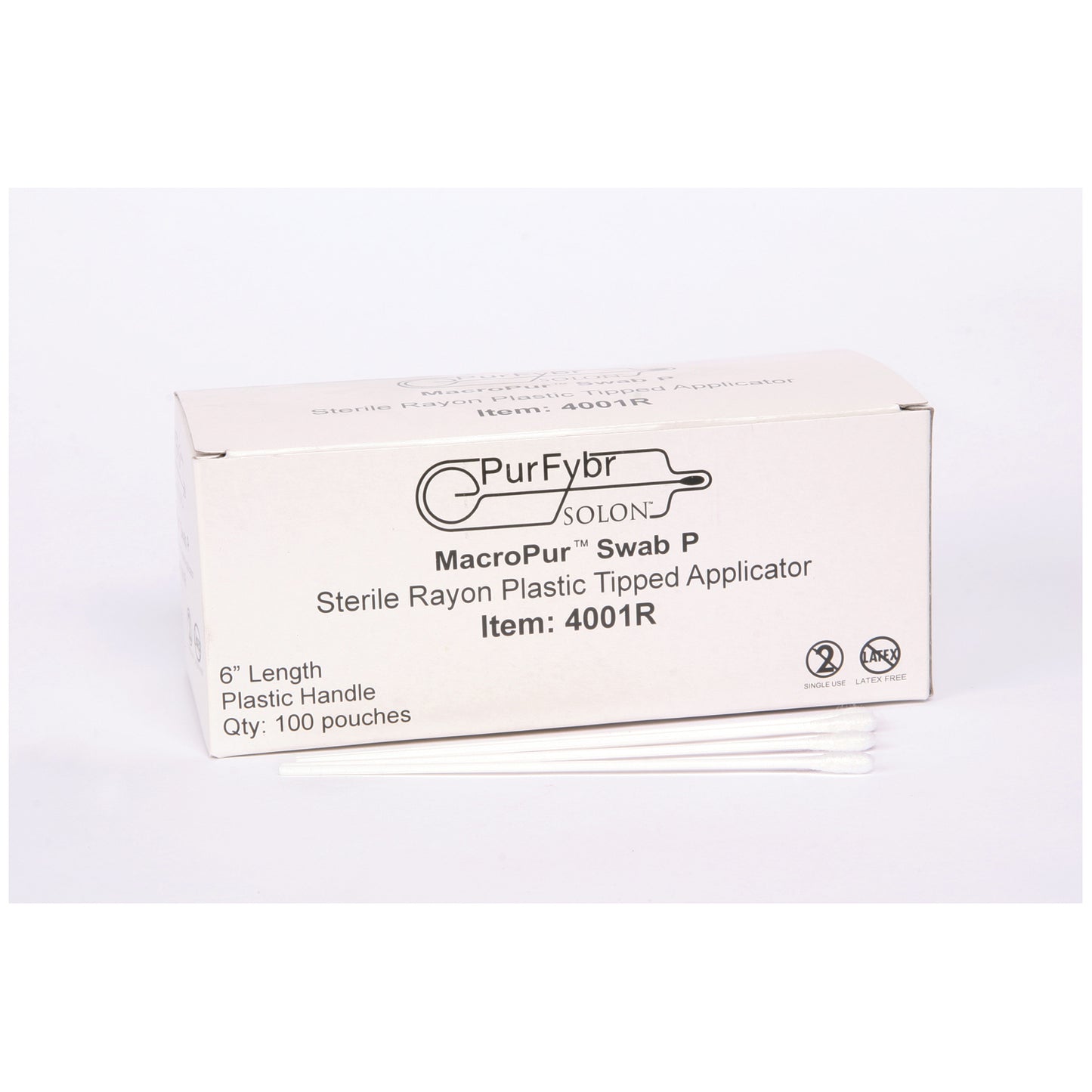 AMD MEDICOM SOLON RAYON-TIPPED SWAB, 1 per pack, 100 packs per box, 10 boxes per case