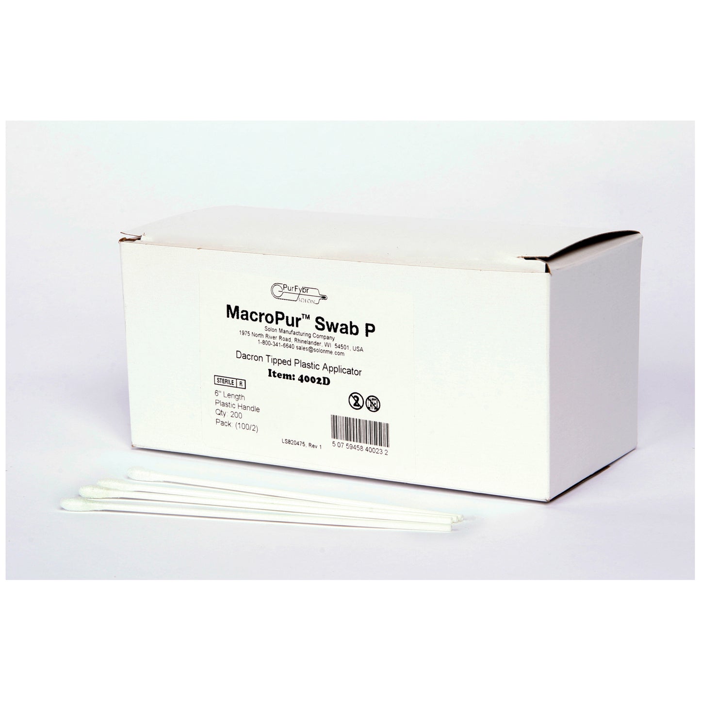 AMD MEDICOM SOLON POLYESTER-TIPPED SWAB, 2 per pack, 100 packs per box, 10 boxes per case