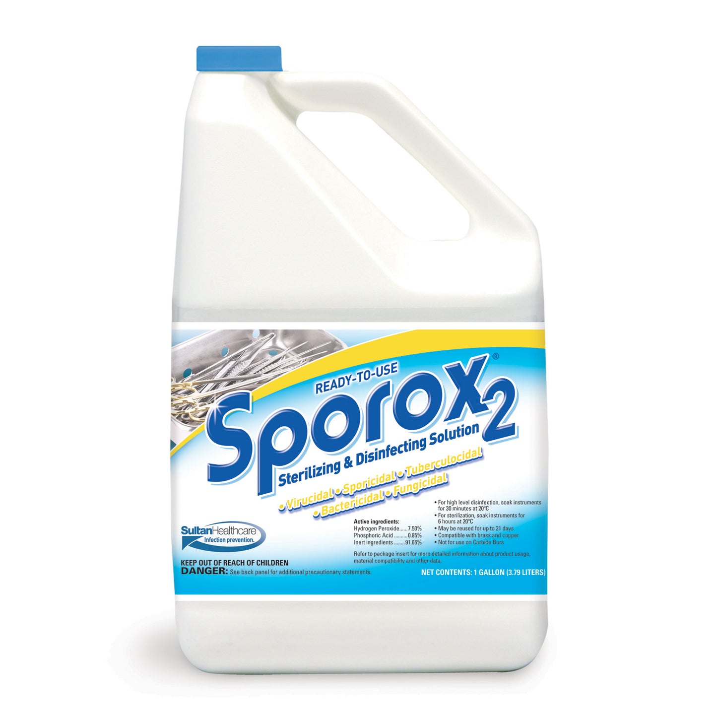 SULTAN SPOROX II STERILIZNG & DISINFECTING SOLUTION, 4 bottles per case