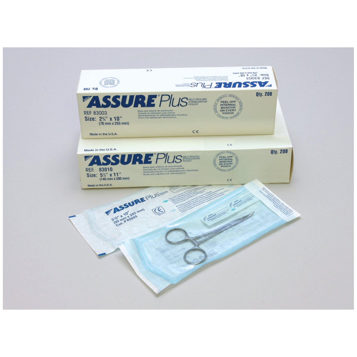 SULTAN ASSURE PLUS STERILIZATION POUCHES, 200 per box