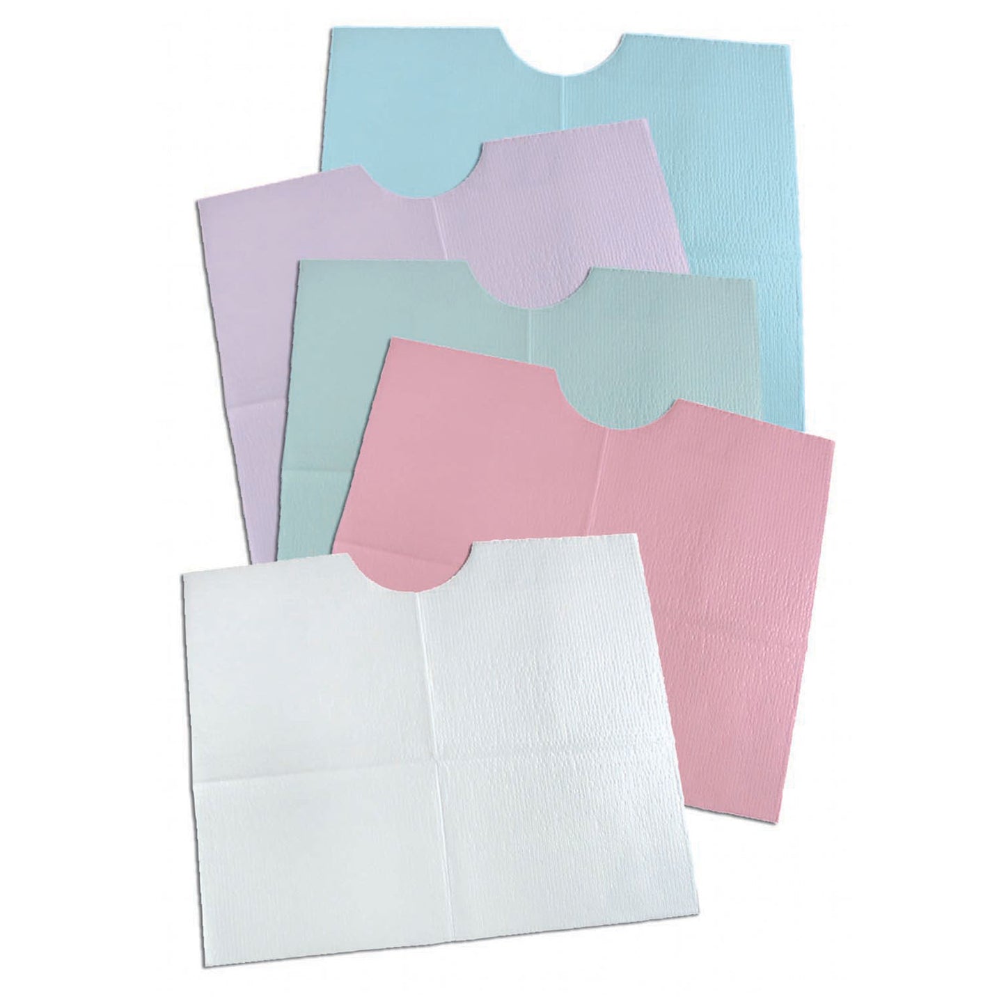 TIDI 3-PLY TISSUE/POLY CONTOUR BIB, 400 per case