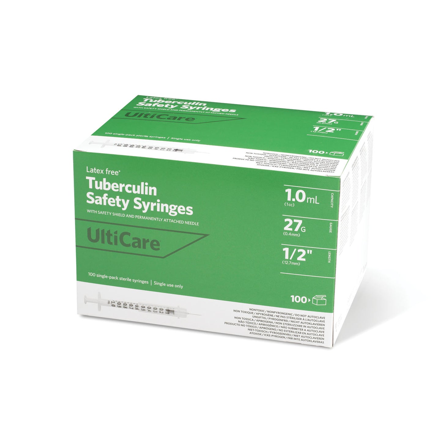 ULTIMED ULTICARE TUBERCULIN SAFETY SYRINGES, 100 per box