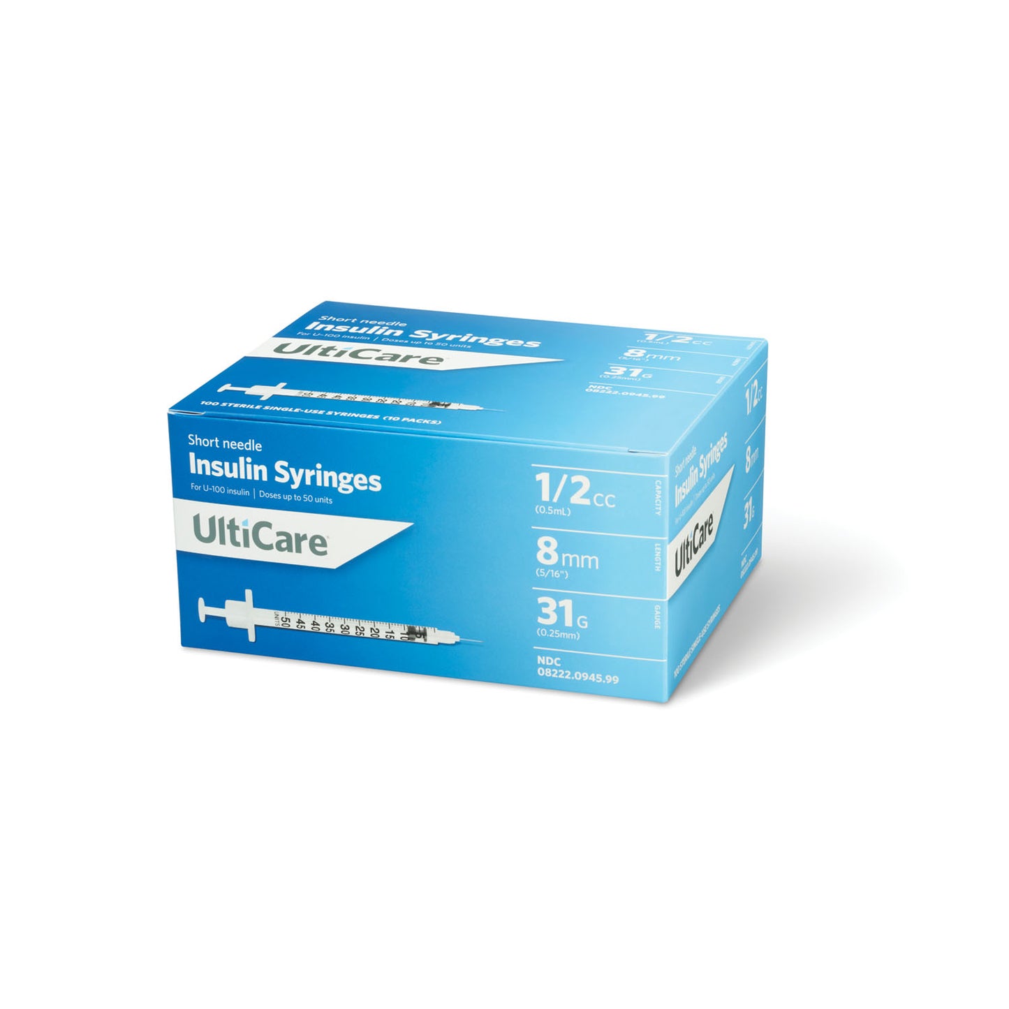 ULTIMED ULTICARE INSULIN SYRINGES, 100 per box