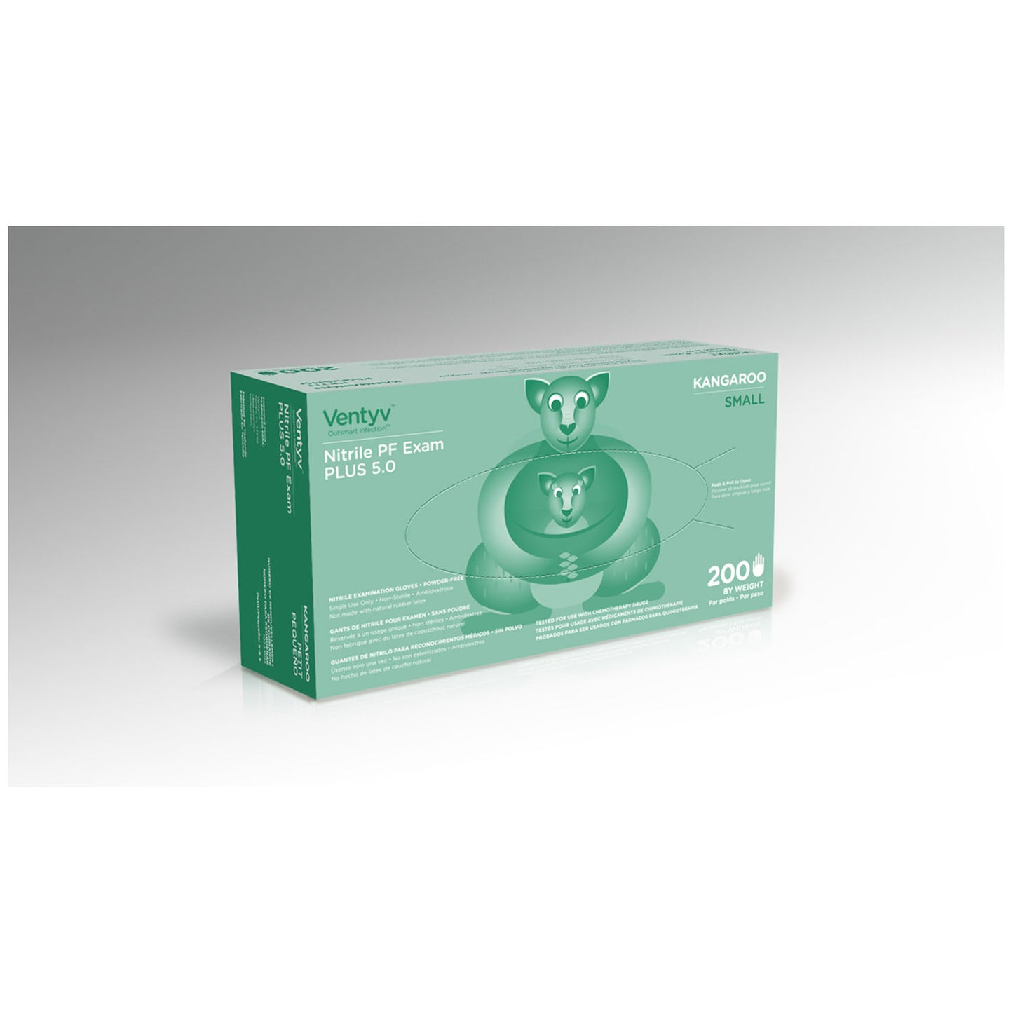 VENTYV NITRILE POWDER FREE EXAM GLOVE PLUS 5.0 (KANGAROO), 200 per box, 10 boxes per case