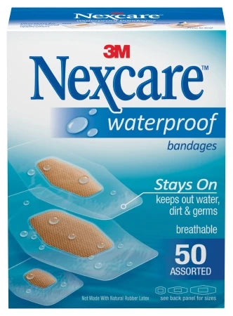 3M NEXCARE WATERPROOF BANDAGE, 3 per pack, 8 packs per case