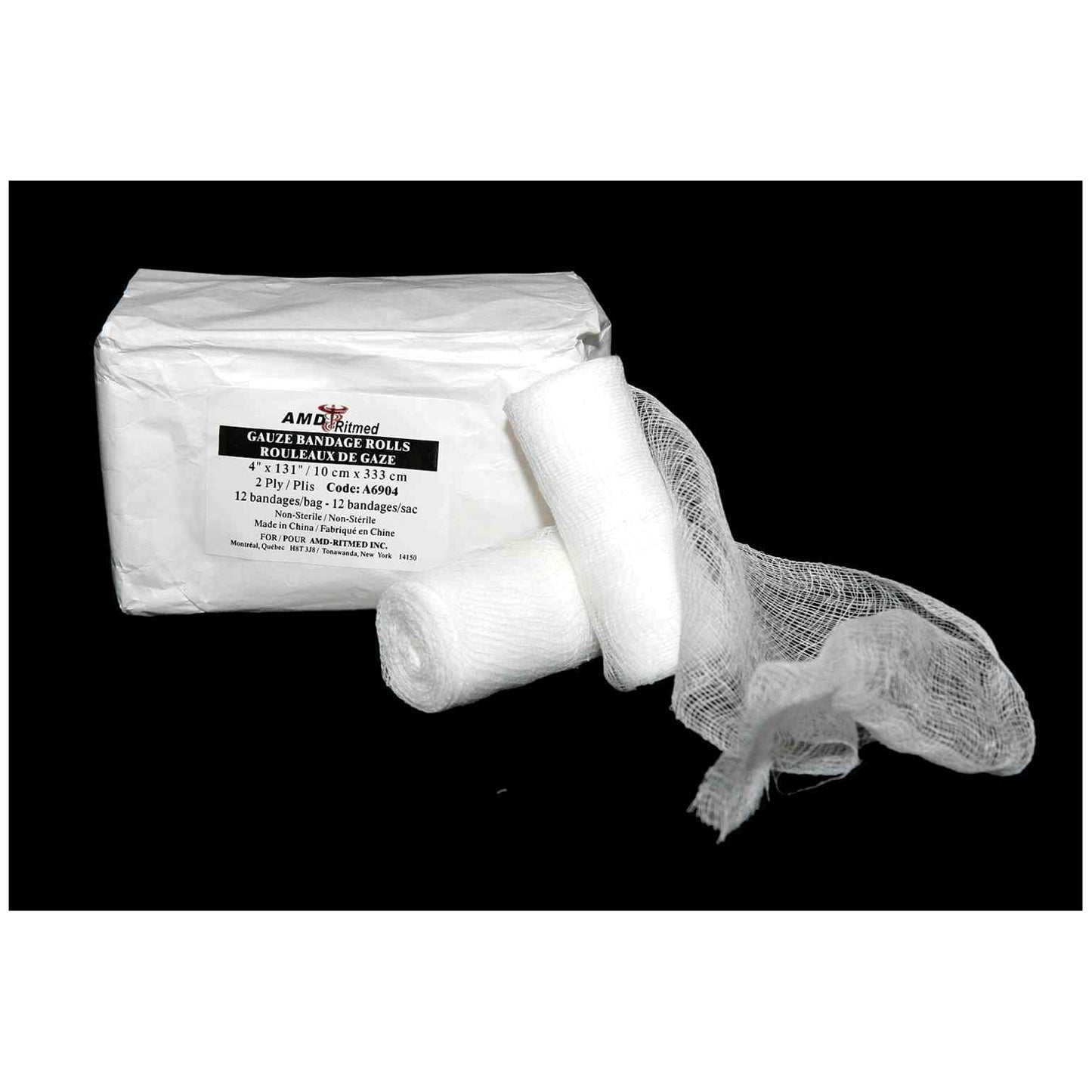 AMD MEDICOM VITAL-ROLL GAUZE BANDAGES, 12 per pack, 8 packs per case