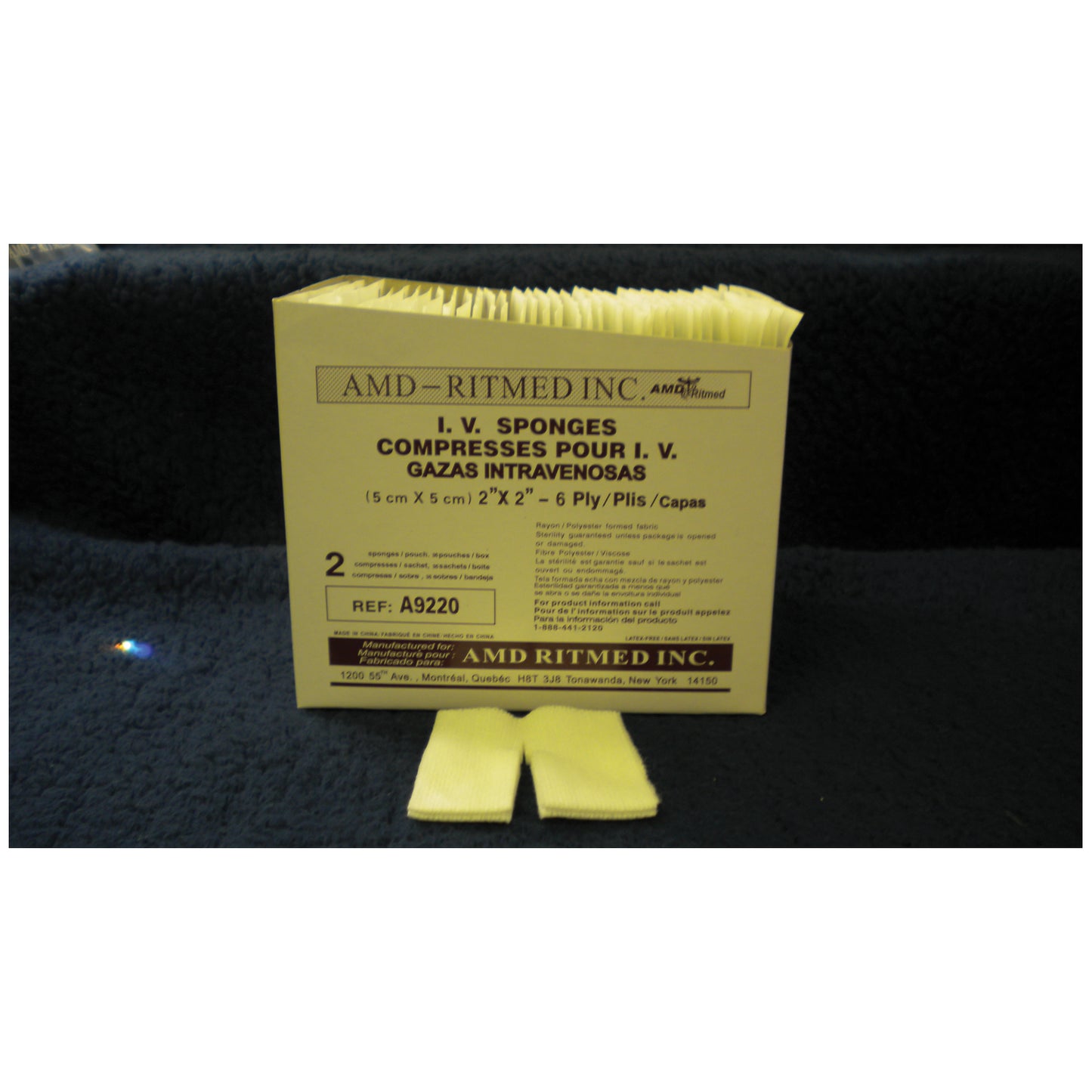 AMD MEDICOM TRACH & IV NON-WOVEN DRESSING SPONGES, 70 per pack, 20 packs per case