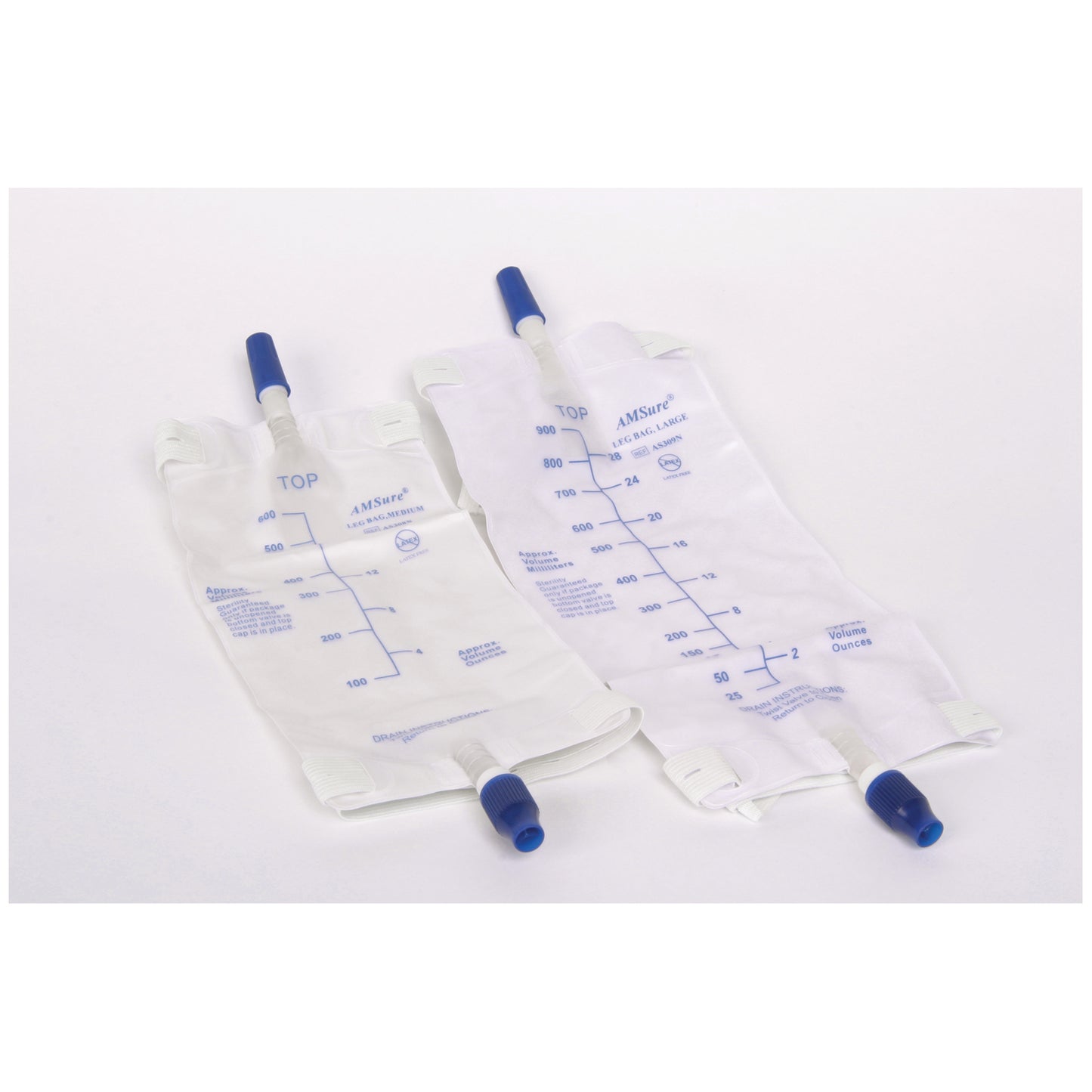 AMSINO AMSURE URINARY LEG BAGS, 48 per case