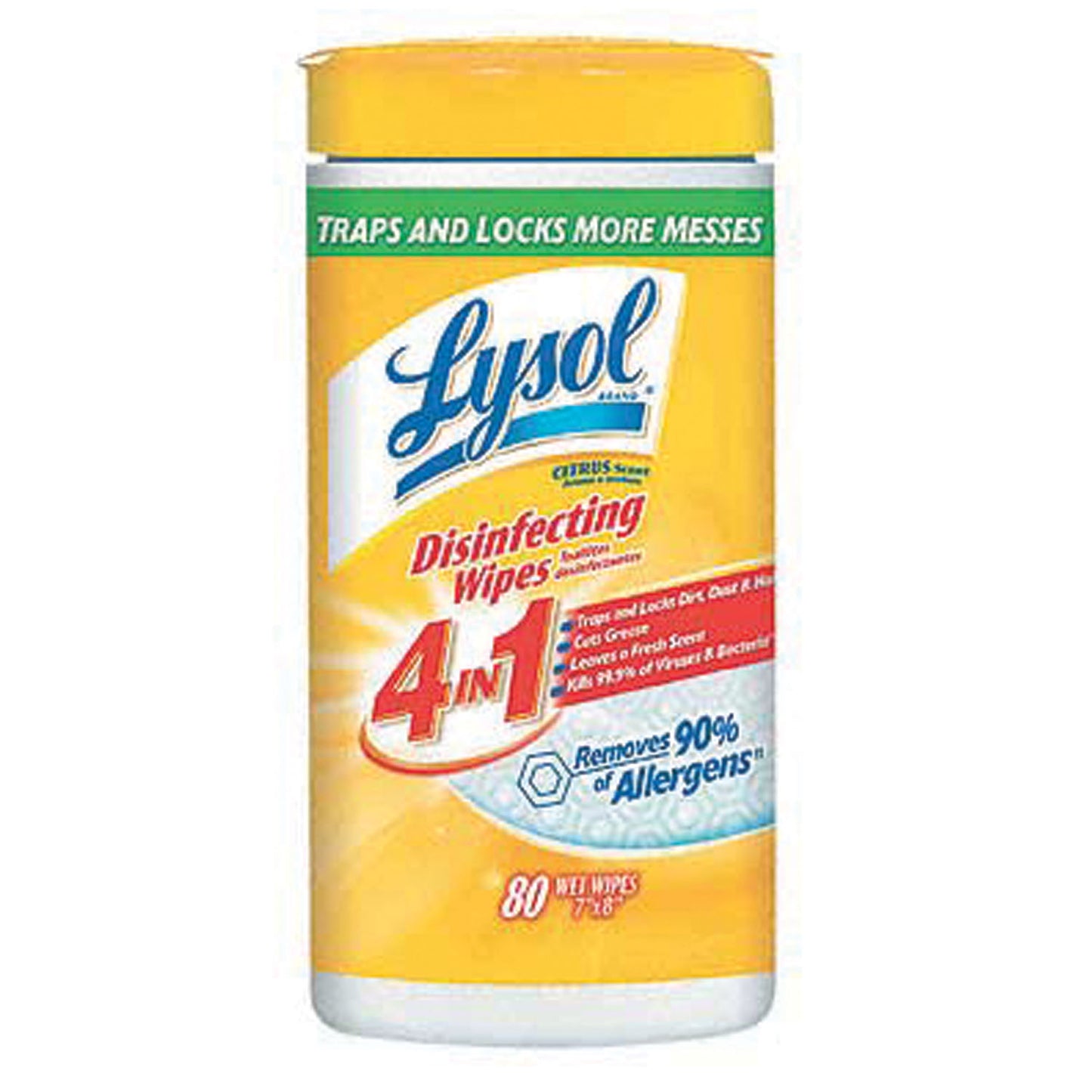 BUNZL/RECKITT LYSOL SANITIZING WIPES, 80 per box, 6 boxes per case