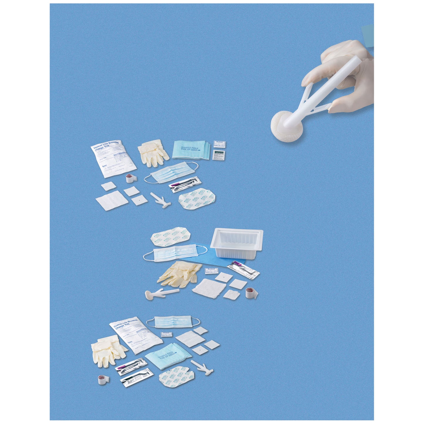 BUSSE CENTRAL LINE KIT WITH CHLORAPREP ONE-STEP APPLICATOR & TEGADERM DRESSING, 30 per case