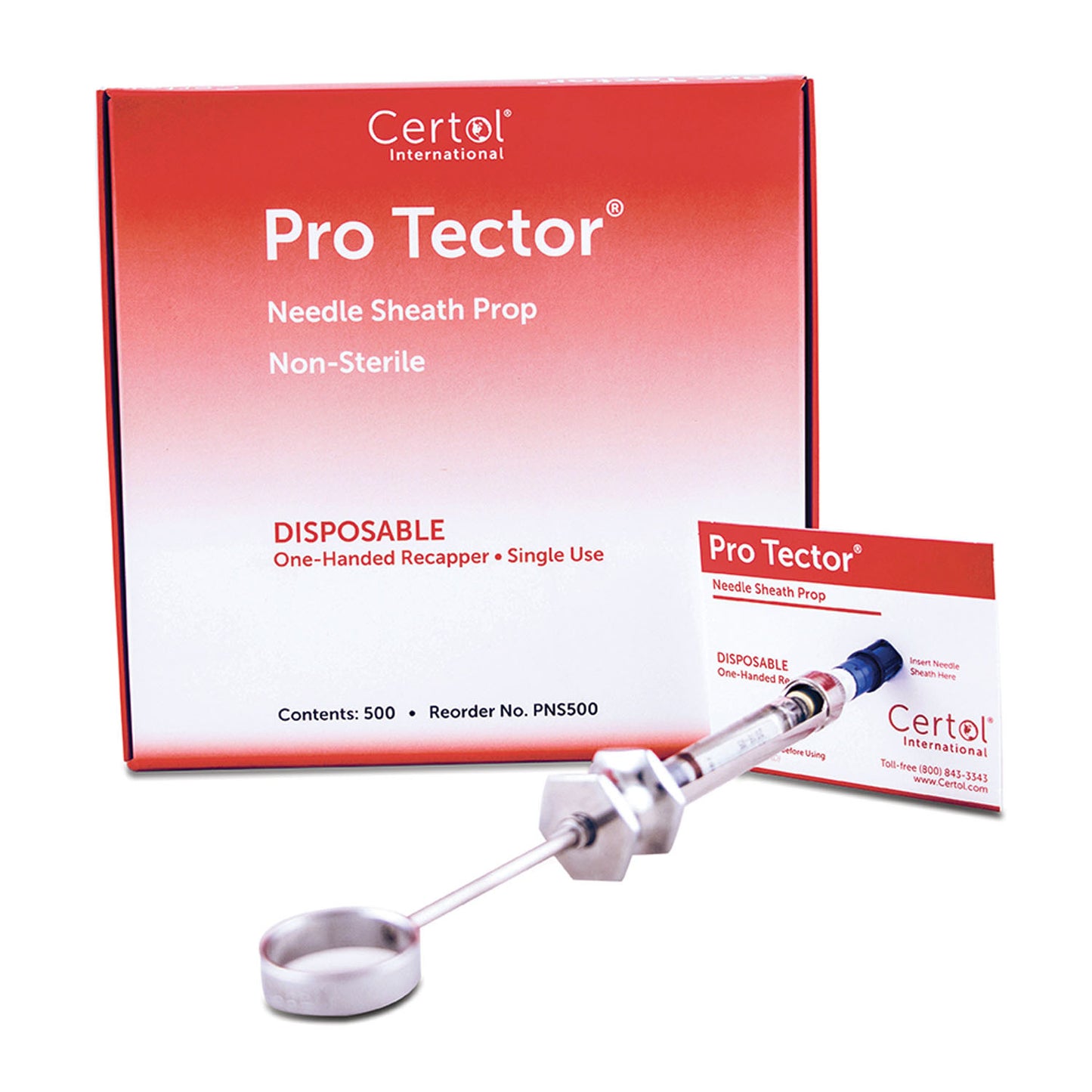CERTOL PROTECTOR NEEDLE SHEATH PROP, 500 per box, 6 boxes per case