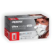 CROSSTEX SECUREFIT ULTRA SENSITIVE EARLOOP MASK, 40 per box, 10 boxes per carton