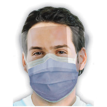 CROSSTEX ISOFLUID FOGFREE EARLOOP MASK WITH SPLASH VISOR, 25 per box, 4 boxes per carton