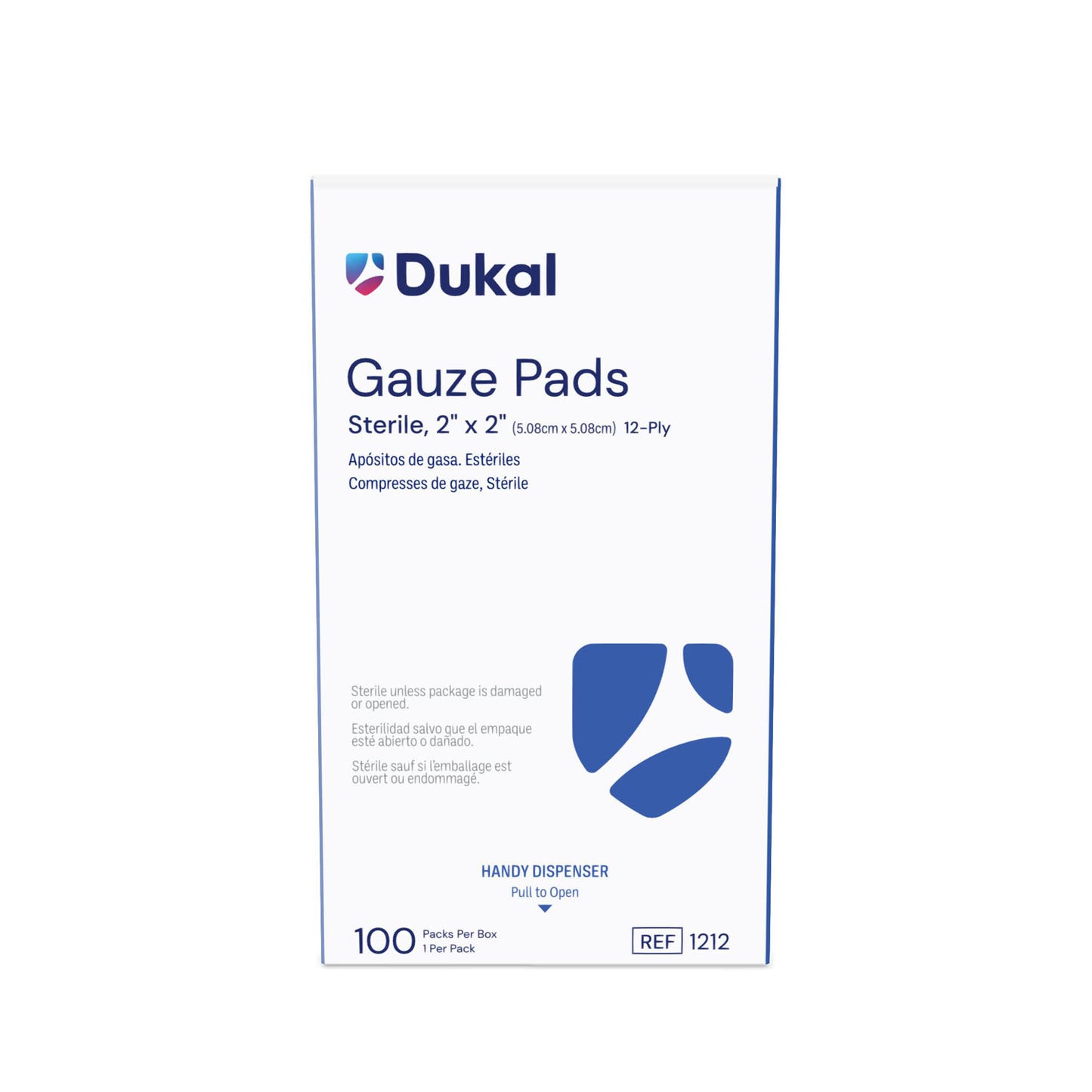 DUKAL GAUZE PADS, 100 per box, 24 boxes per case